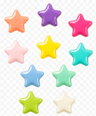 Colored Star Charm
