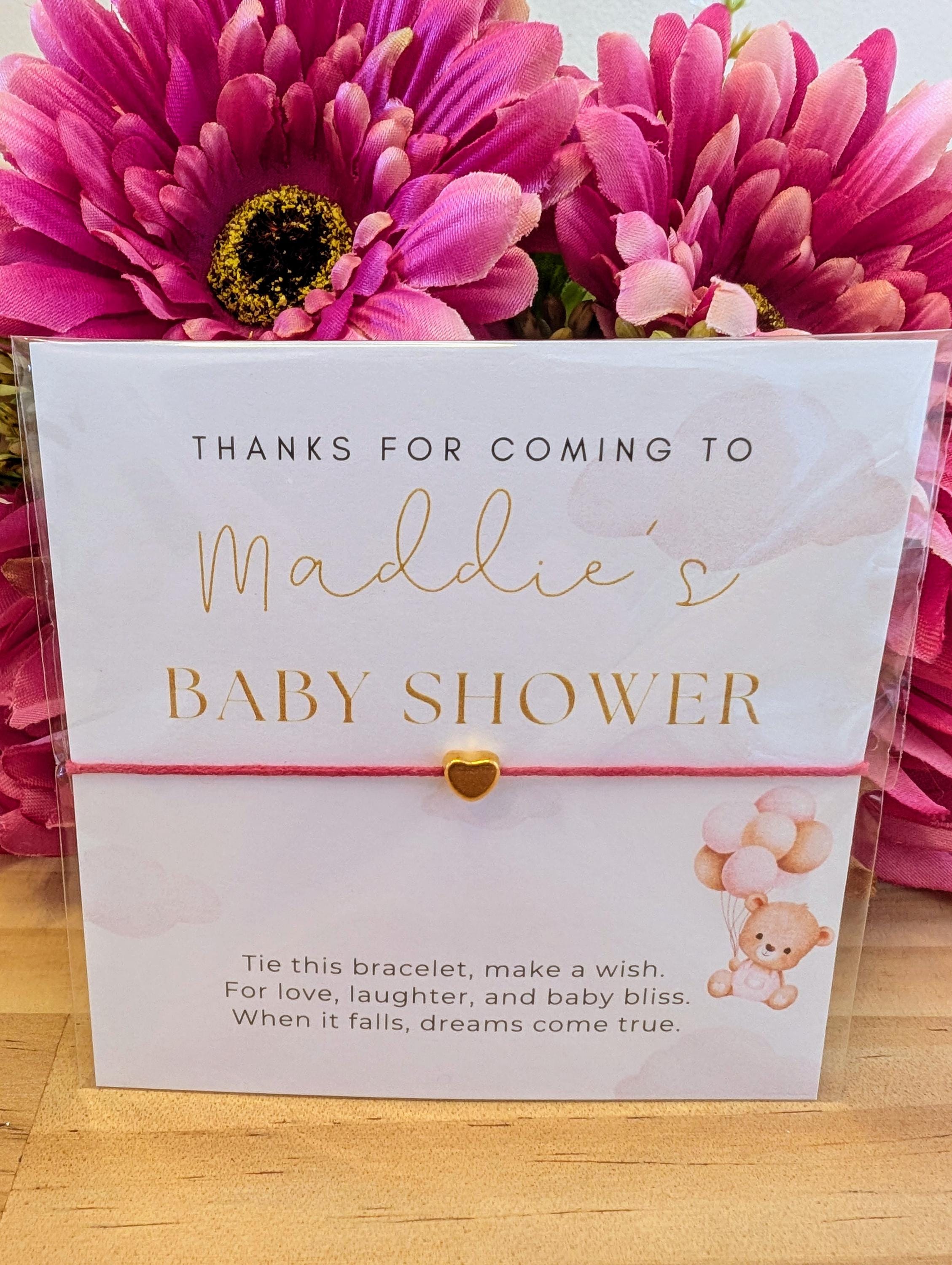 Personalized Baby Shower Wish Bracelet Favors