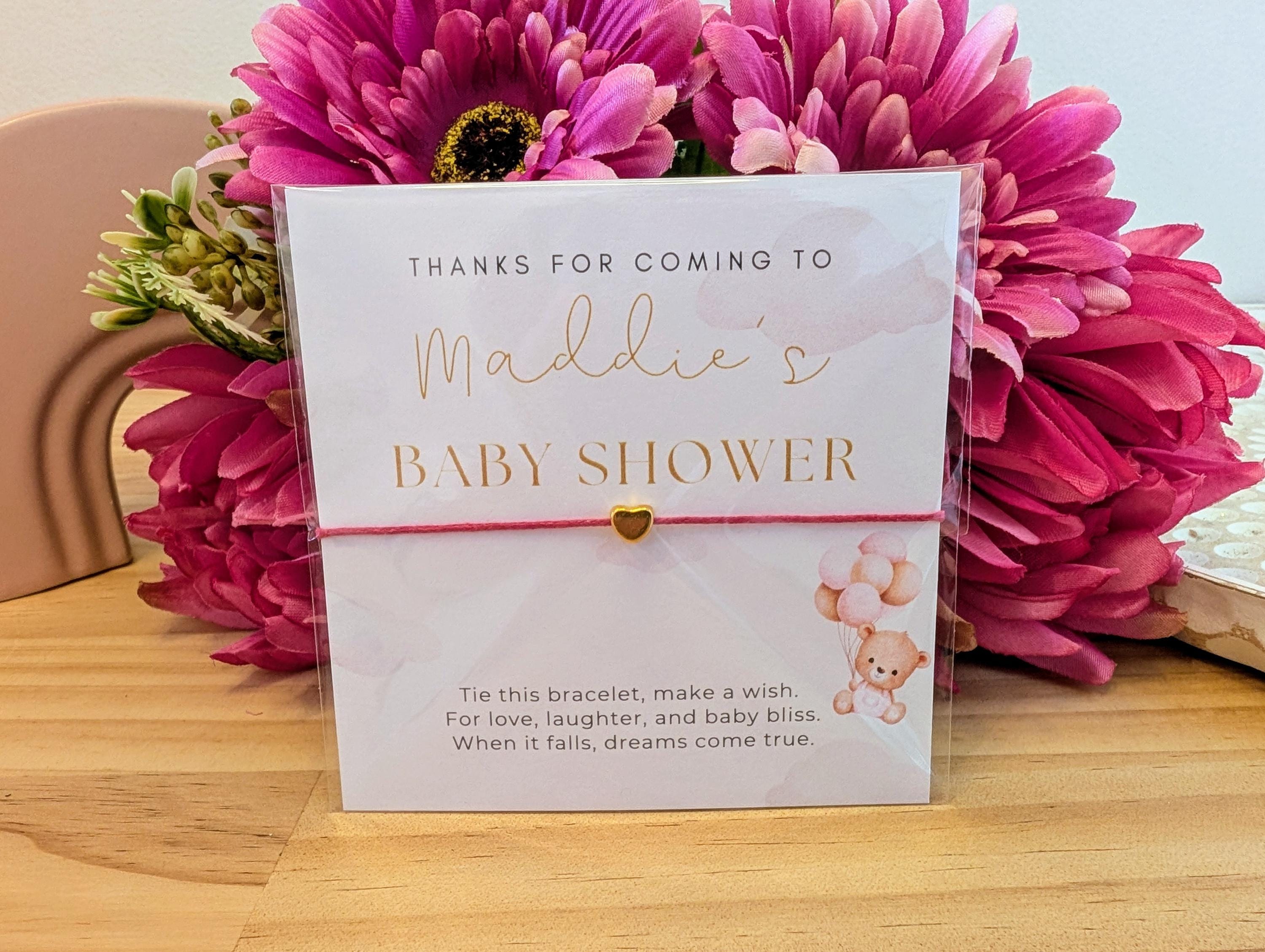 Personalized Baby Shower Wish Bracelet Favors