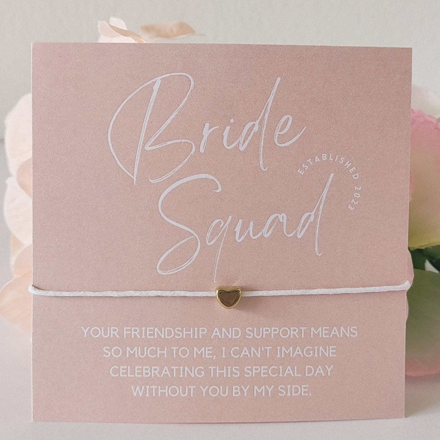 Personalized Bride Squad Bracelet Cards