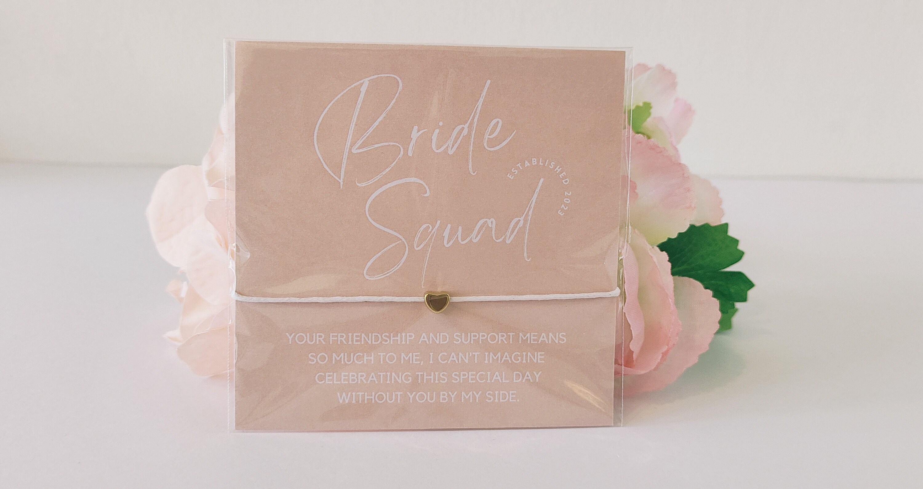 Personalized Bride Squad Bracelet Cards