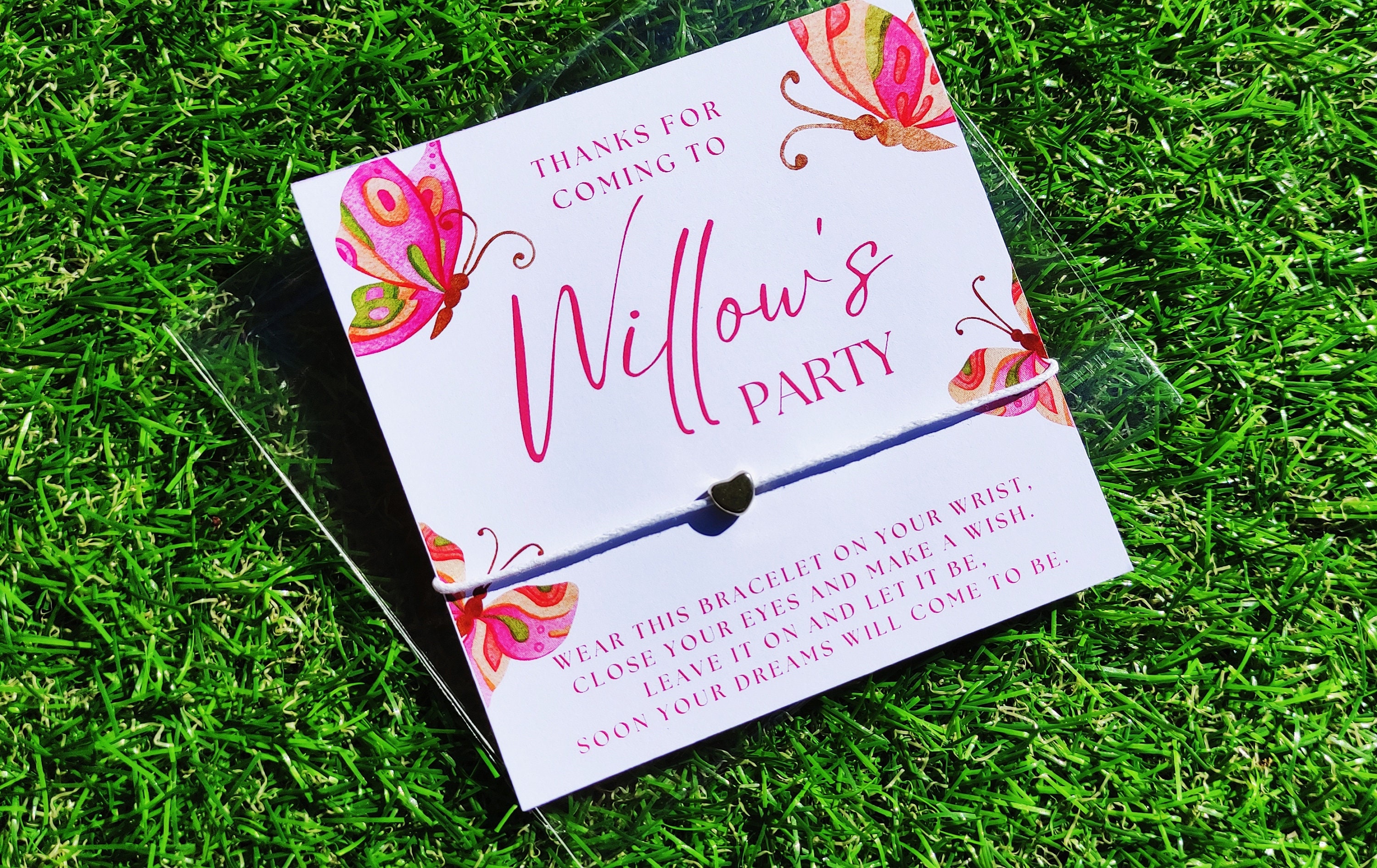 Personalized Butterfly Wish Bracelet Party Favors