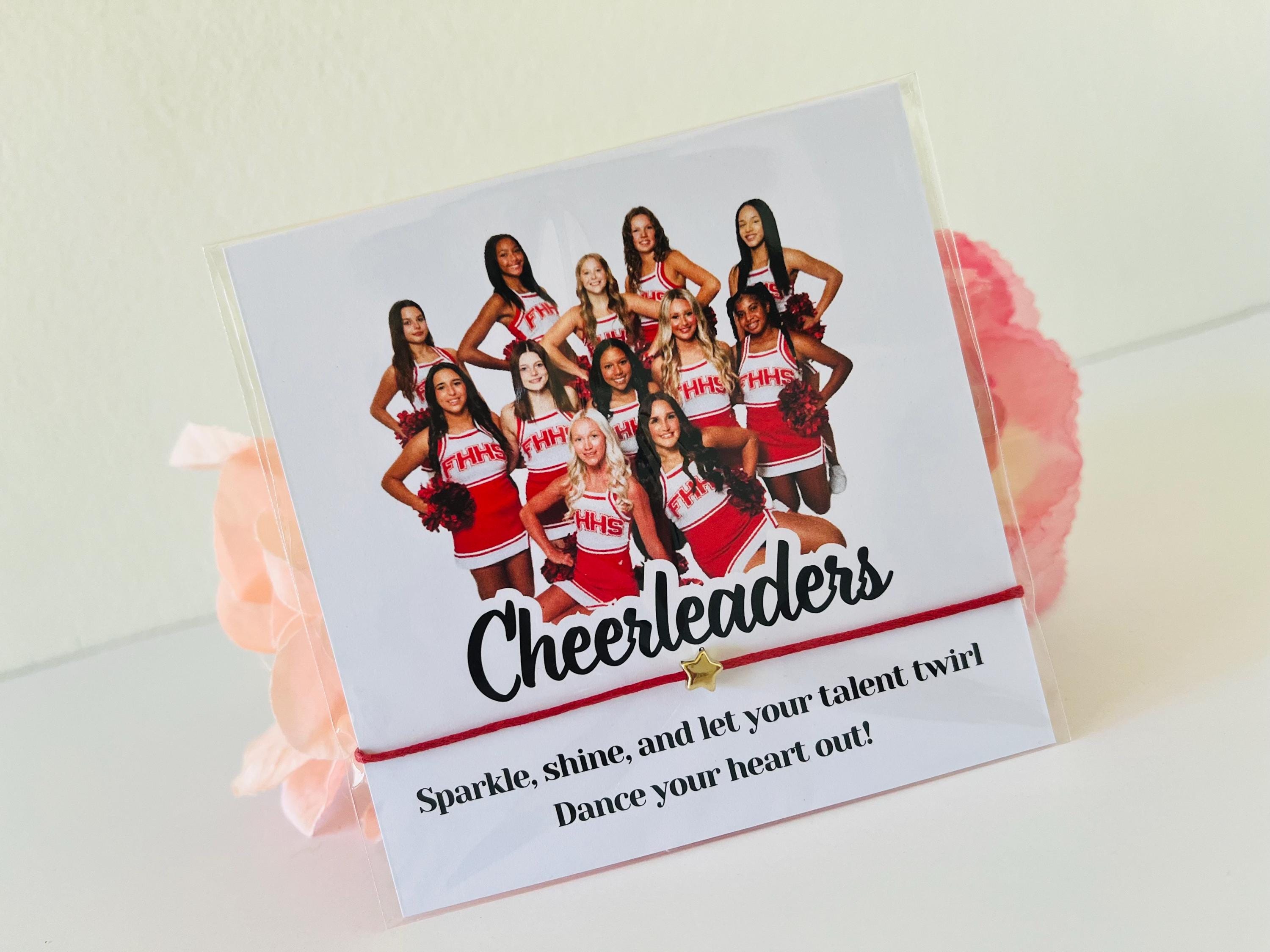 Personalized Cheer Team Photo Bracelet Card