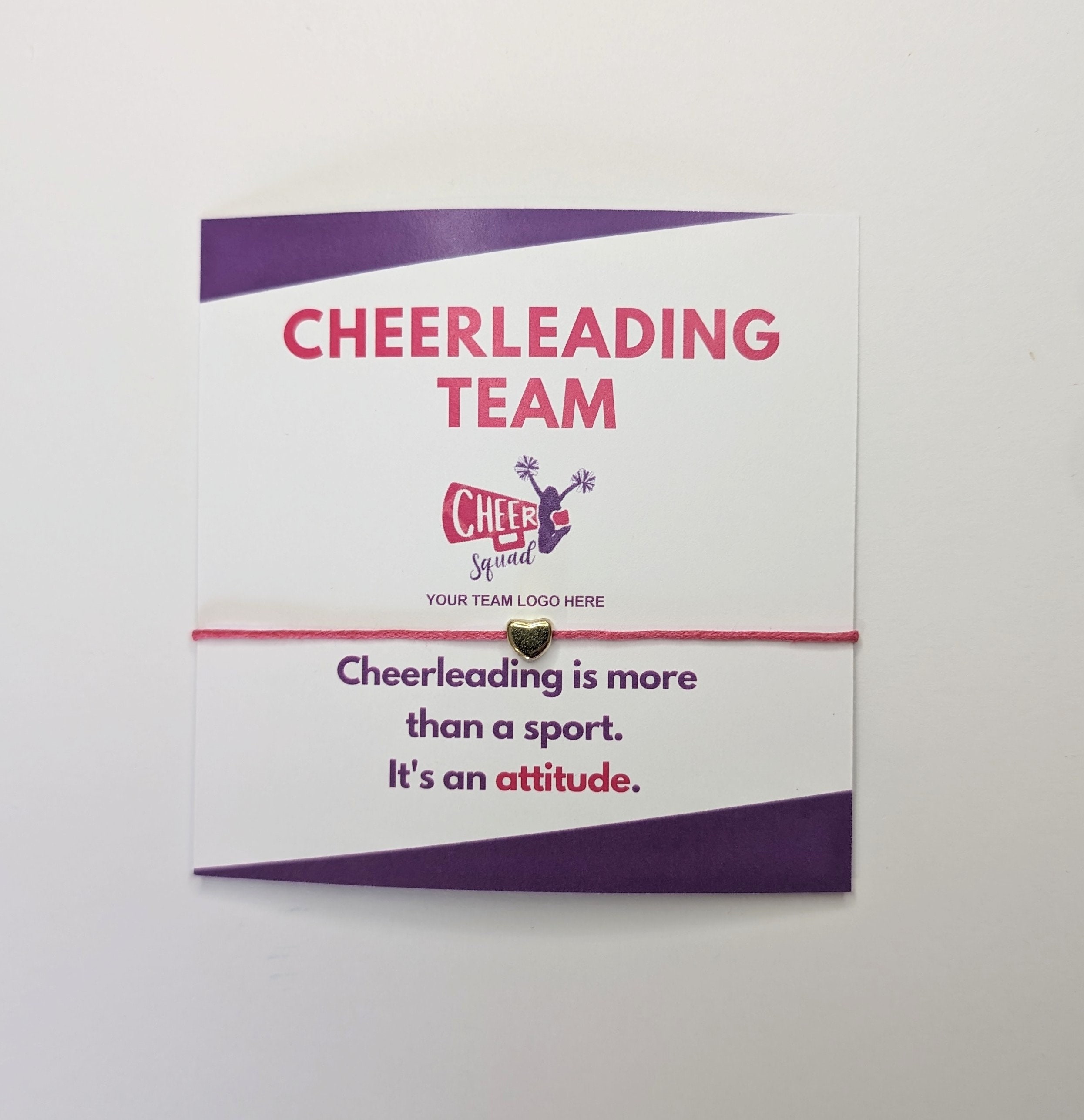 Personalized Cheerleading Team Bracelet Cards