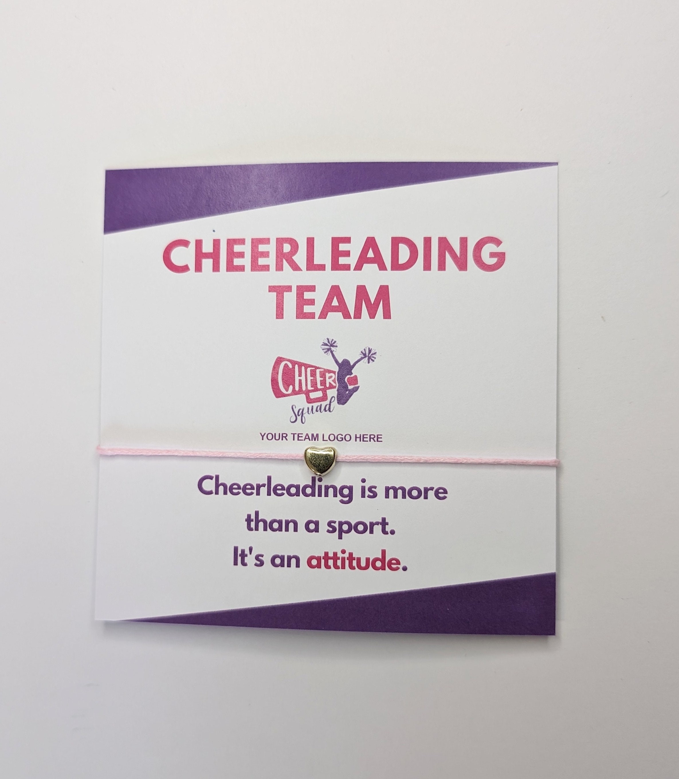 Personalized Cheerleading Team Bracelet Cards