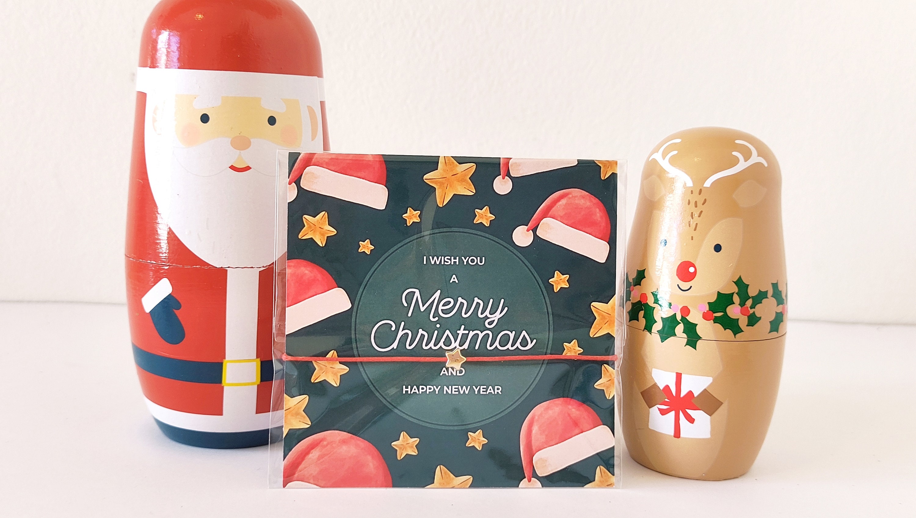 Personalized Christmas Wish Bracelet Favors