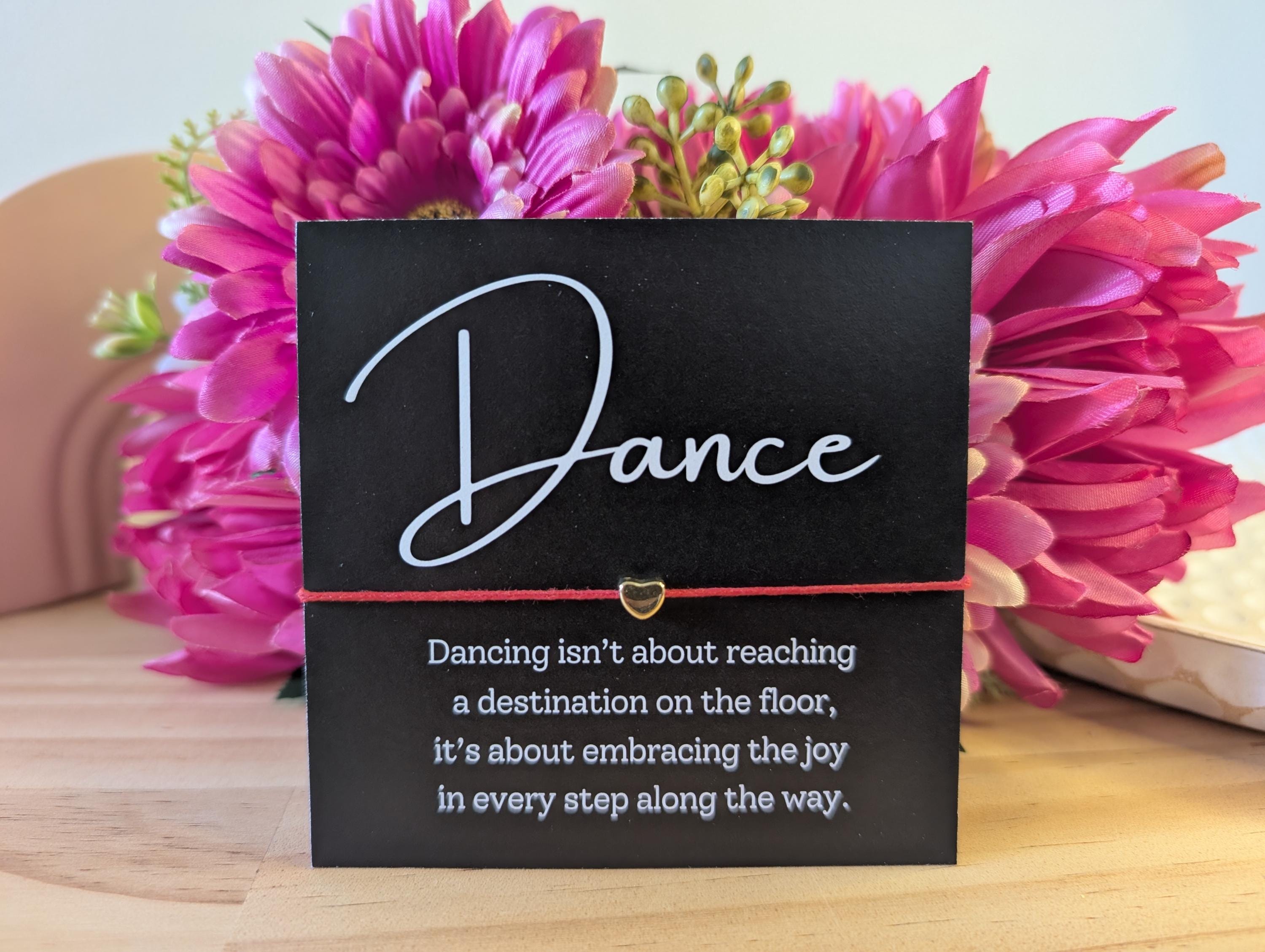 Personalized Dance Bracelet Card Gift