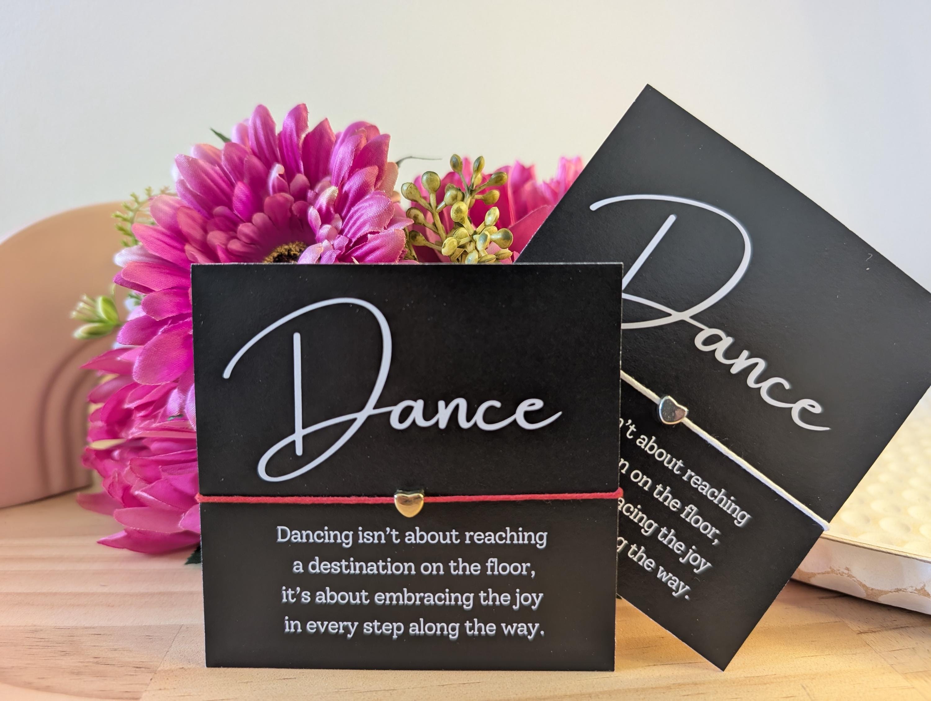 Personalized Dance Bracelet Card Gift