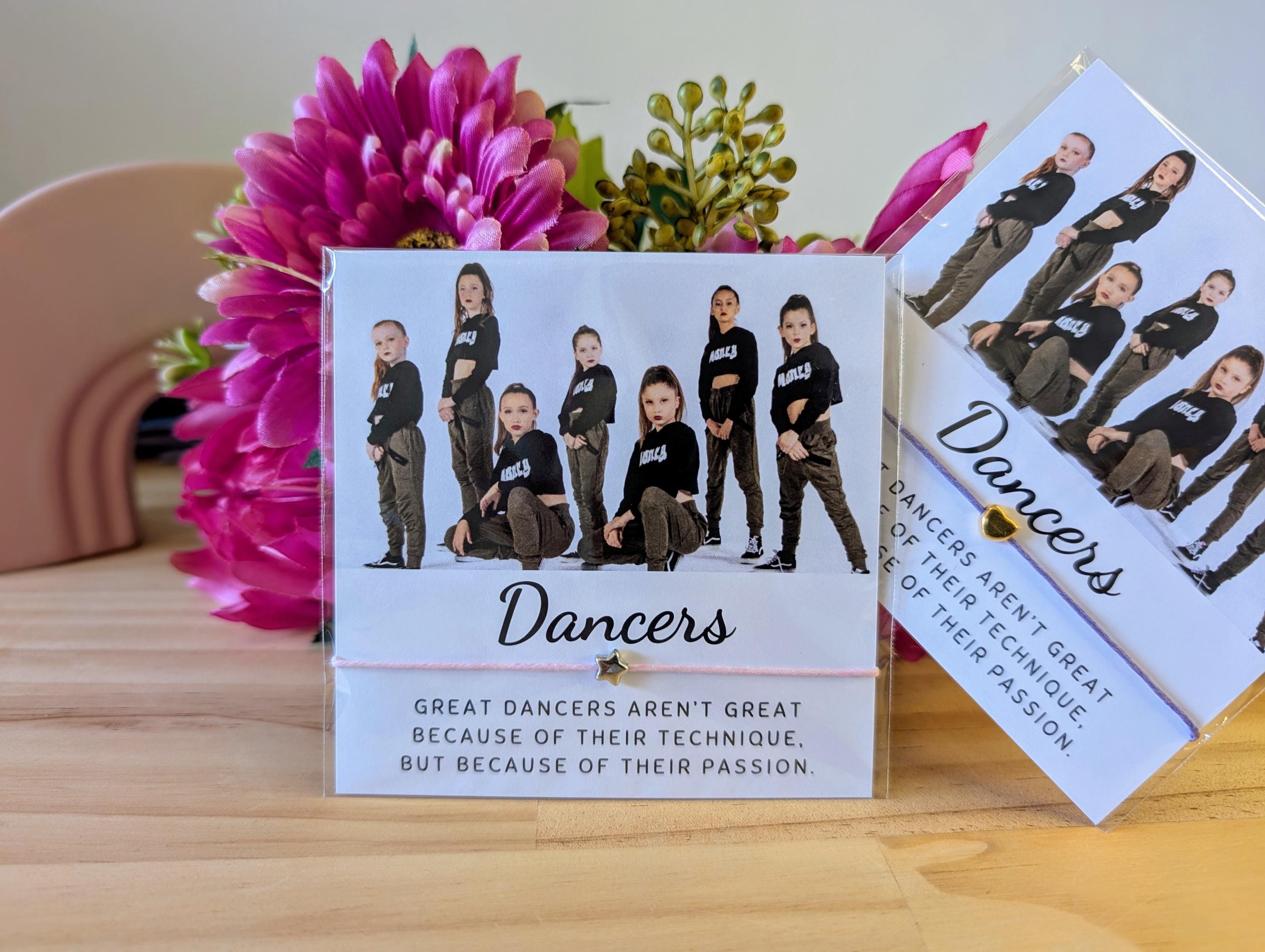 Personalized Dance Photo Bracelet Card