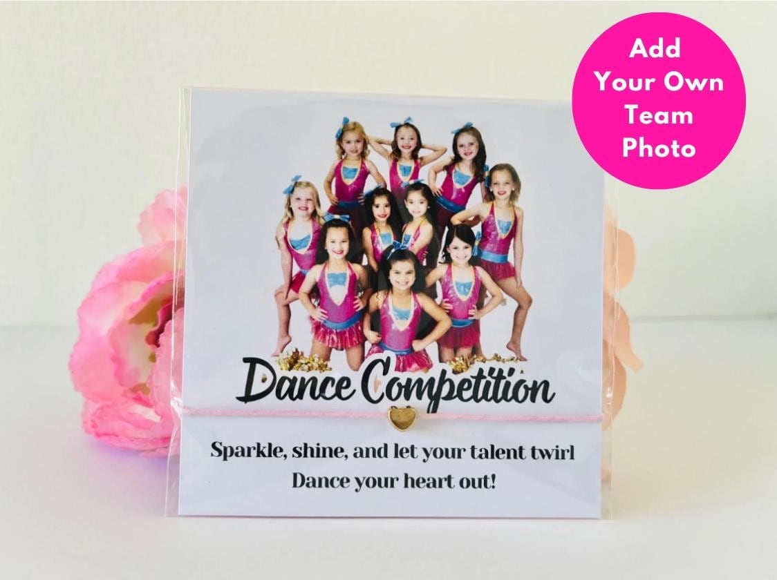 Personalized Dance Team Photo Bracelet Card