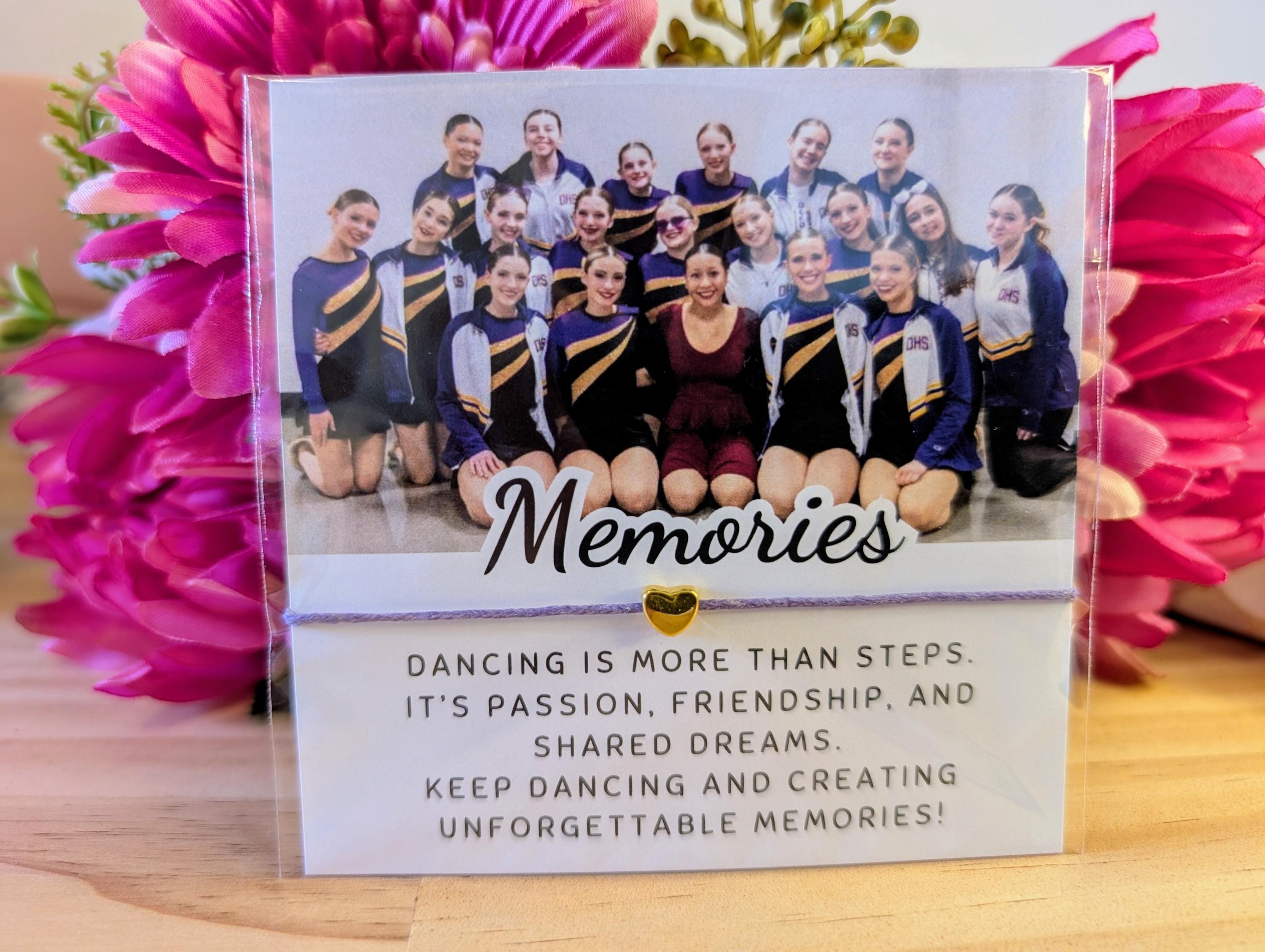 Personalized Dance Team Photo Bracelet Card