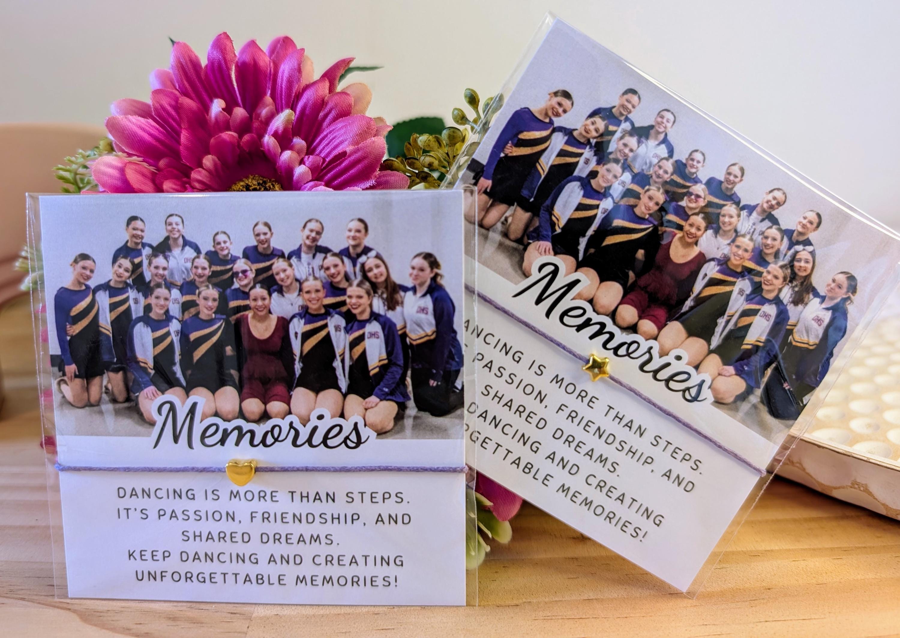 Personalized Dance Team Photo Bracelet Card