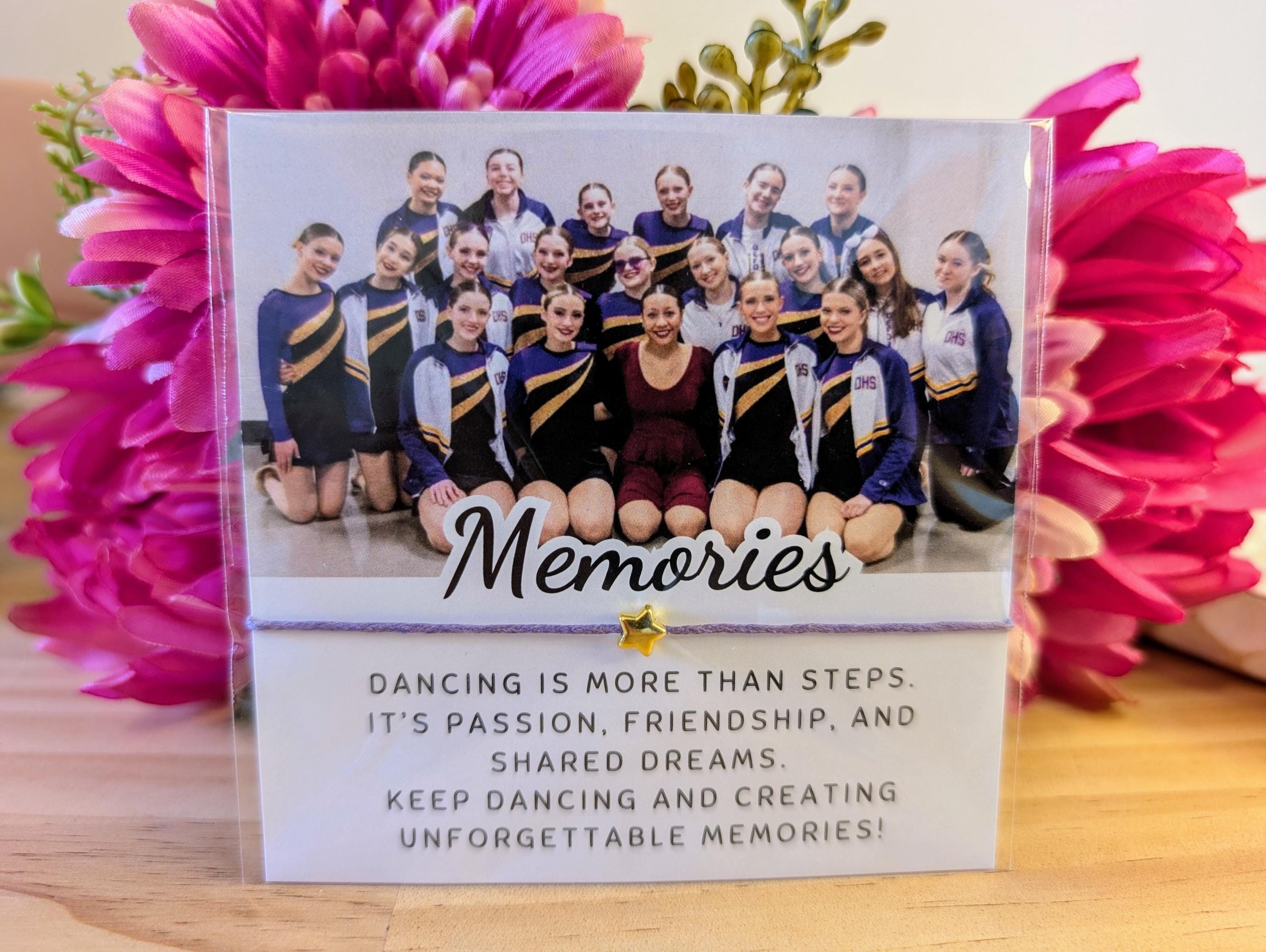 Personalized Dance Team Photo Bracelet Card