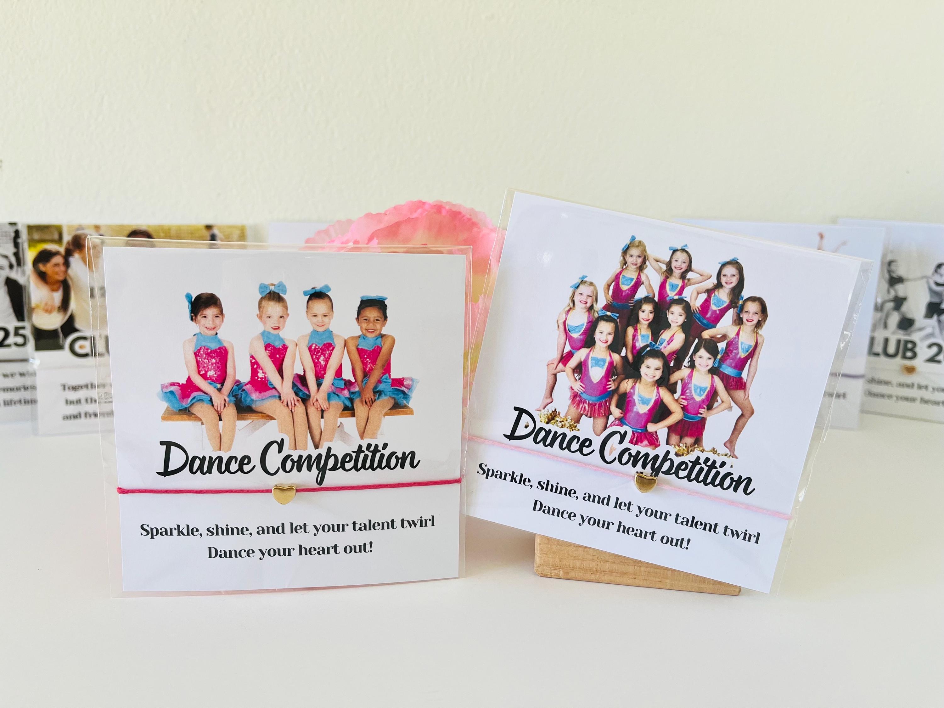 Personalized Dance Team Photo Bracelet Card