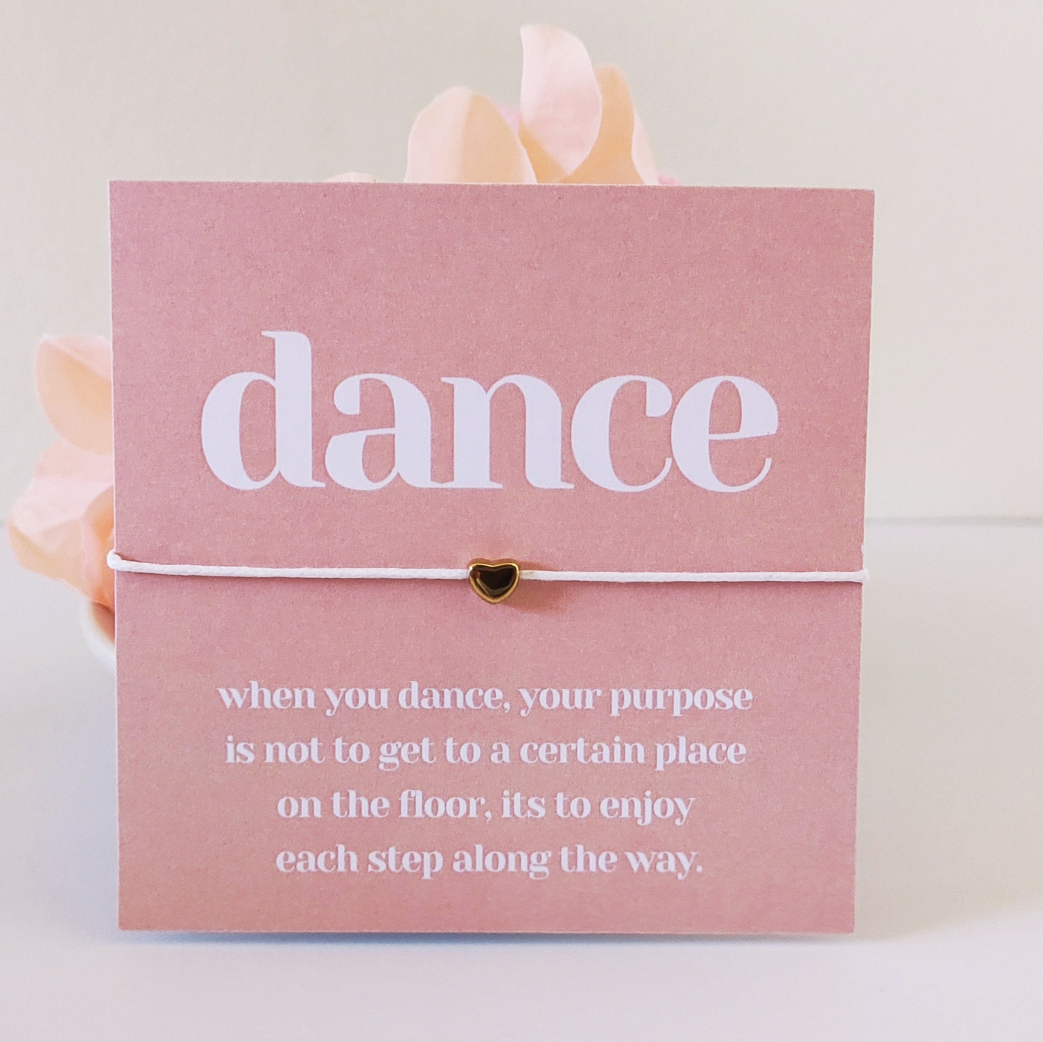 Personalized Dance Wish Bracelet Card