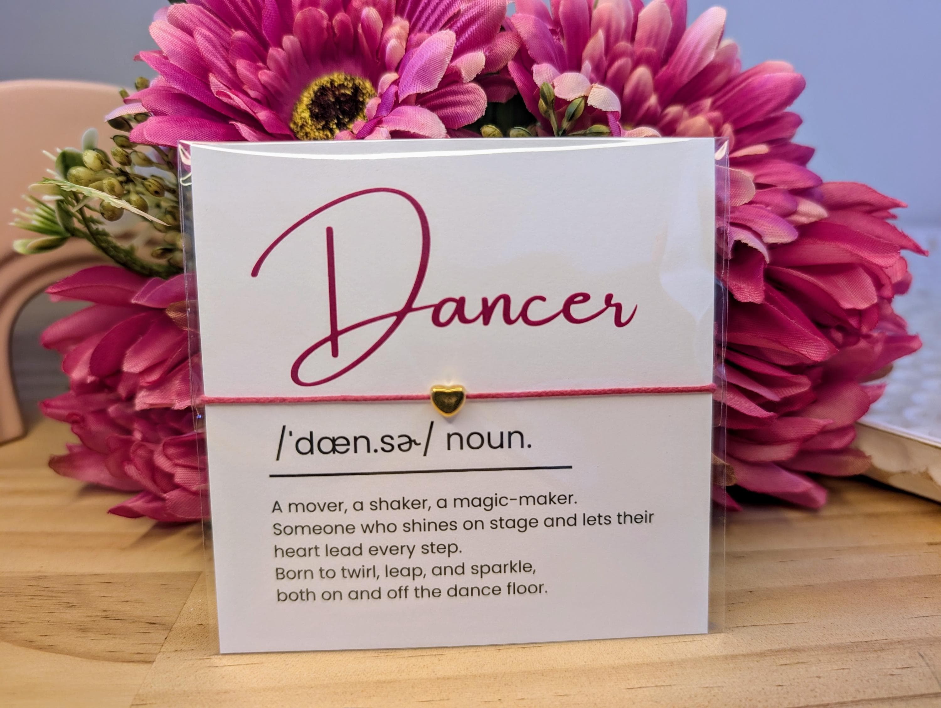 Personalized Dance Wish Bracelet Card