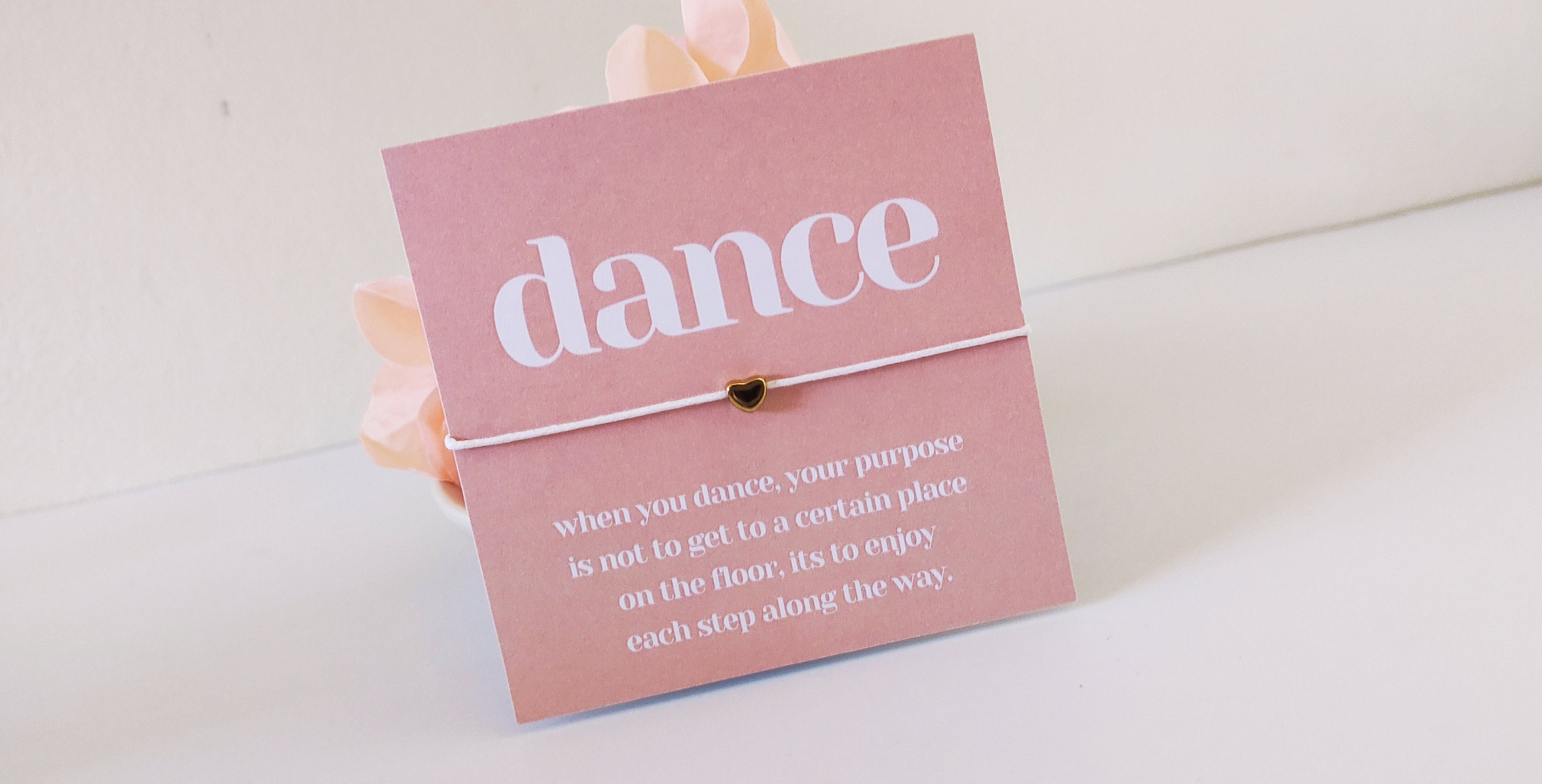 Personalized Dance Wish Bracelet Card