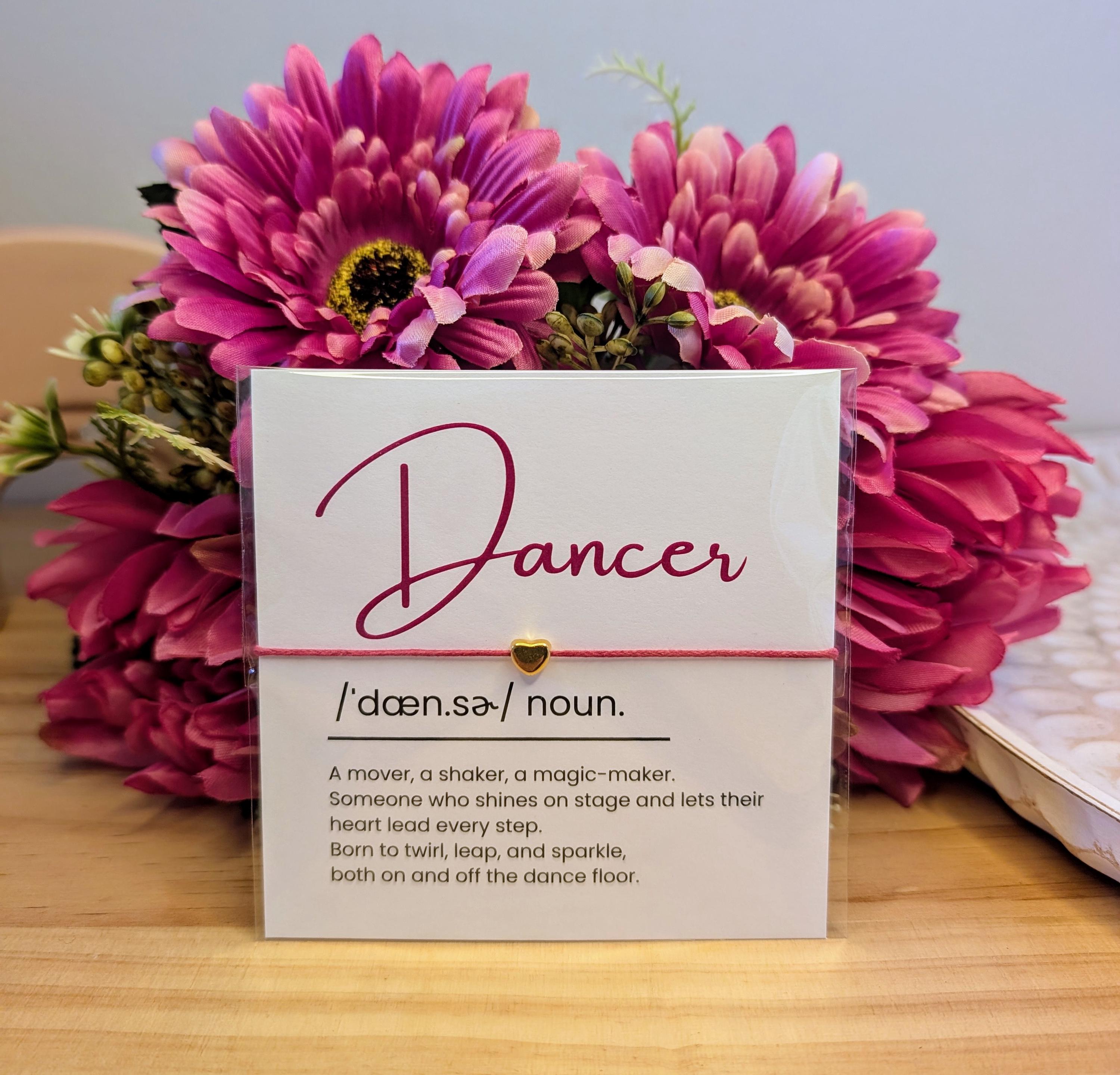 Personalized Dance Wish Bracelet Card