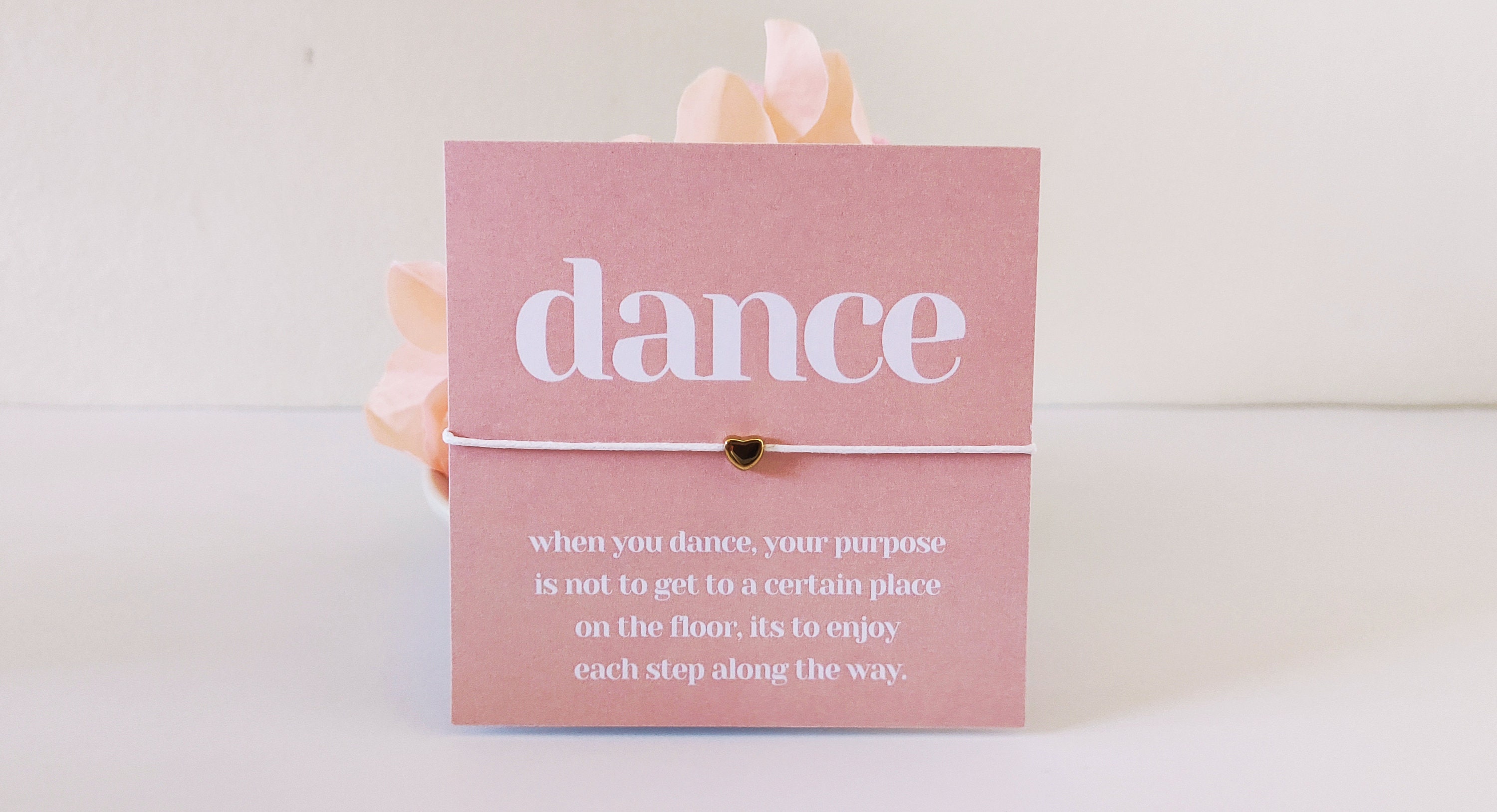 Personalized Dance Wish Bracelet Card