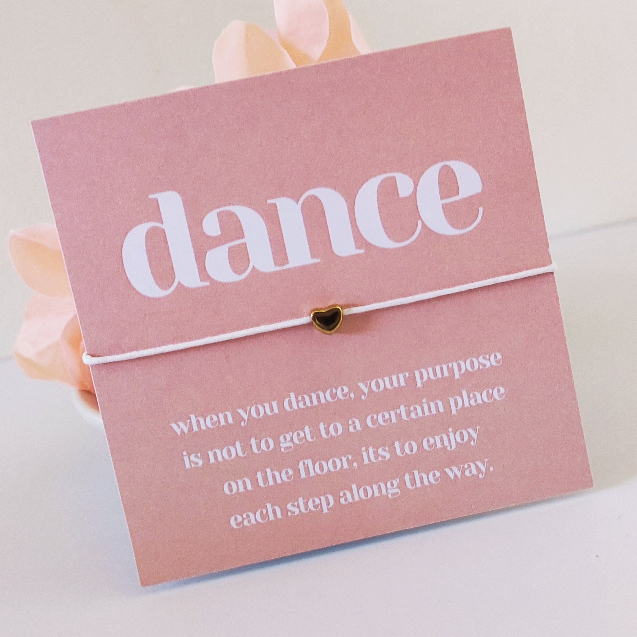 Personalized Dance Wish Bracelet Card