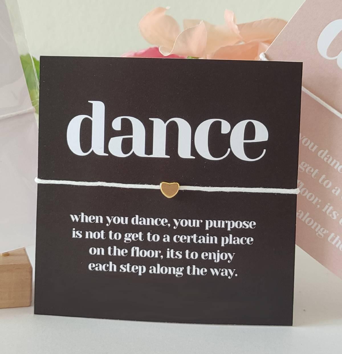 Personalized Dance Wish Bracelet Cards