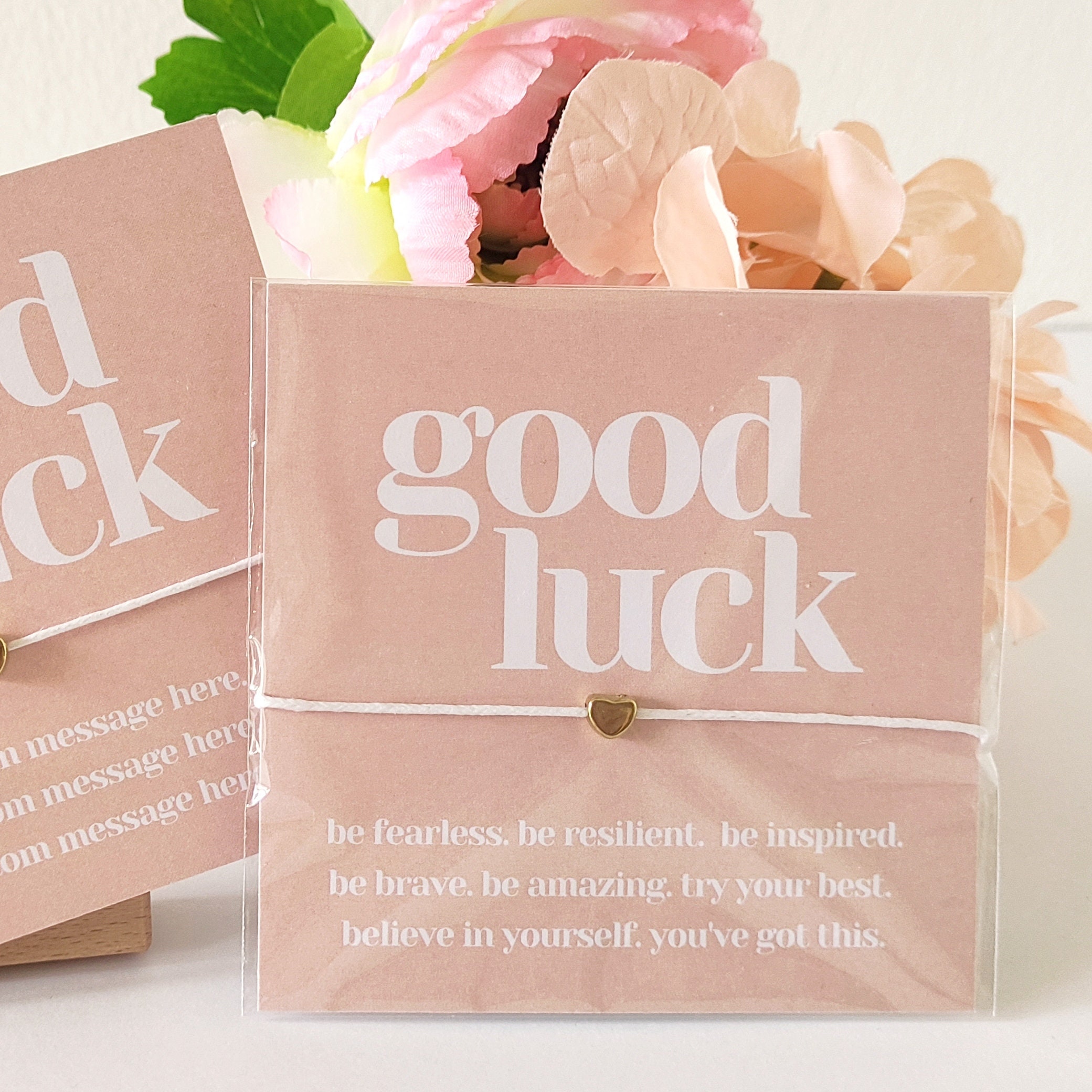 Personalized Good Luck Bracelet Card