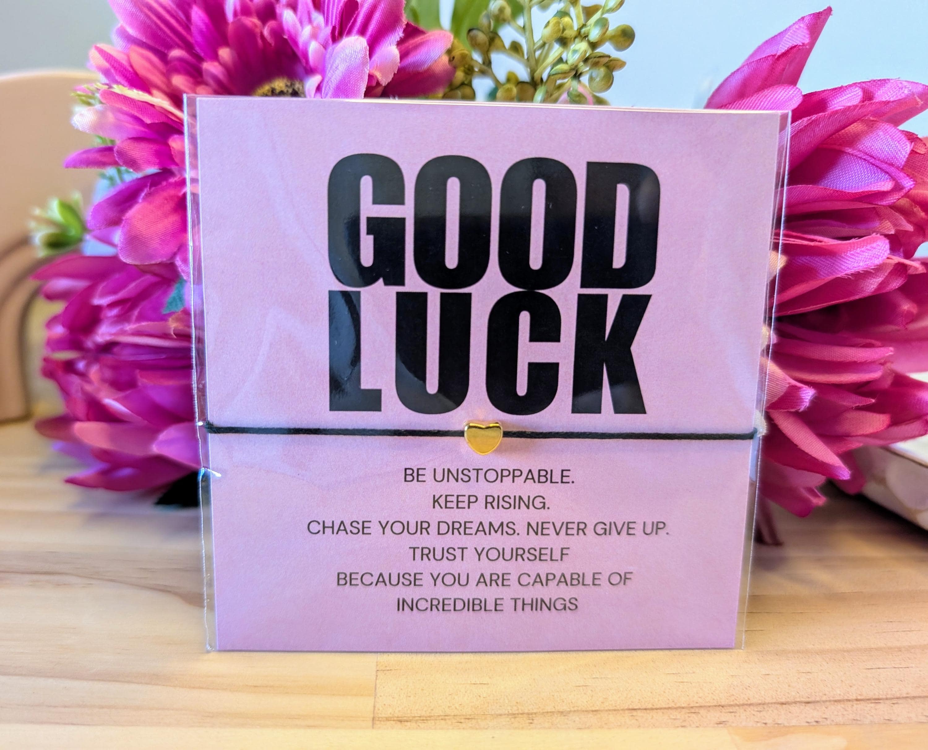 Personalized Good Luck Bracelet Card