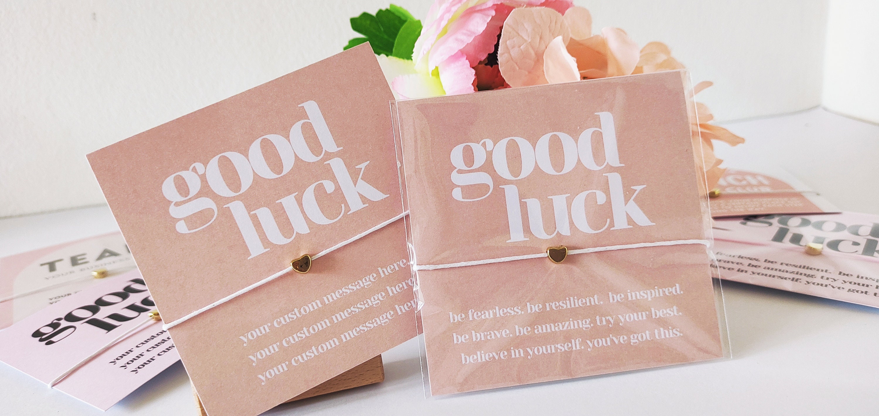 Personalized Good Luck Bracelet Card