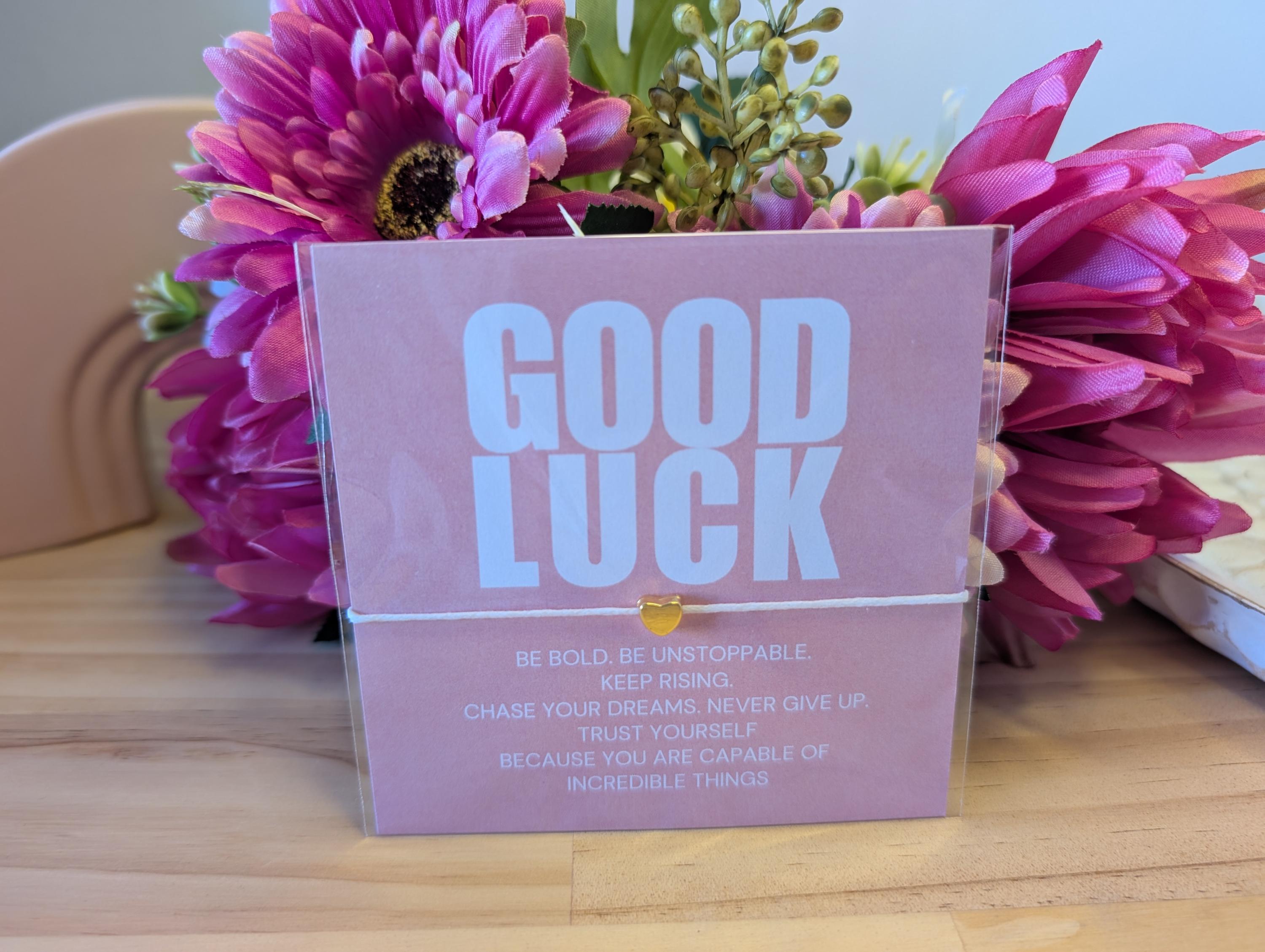 Personalized Good Luck Bracelet Card