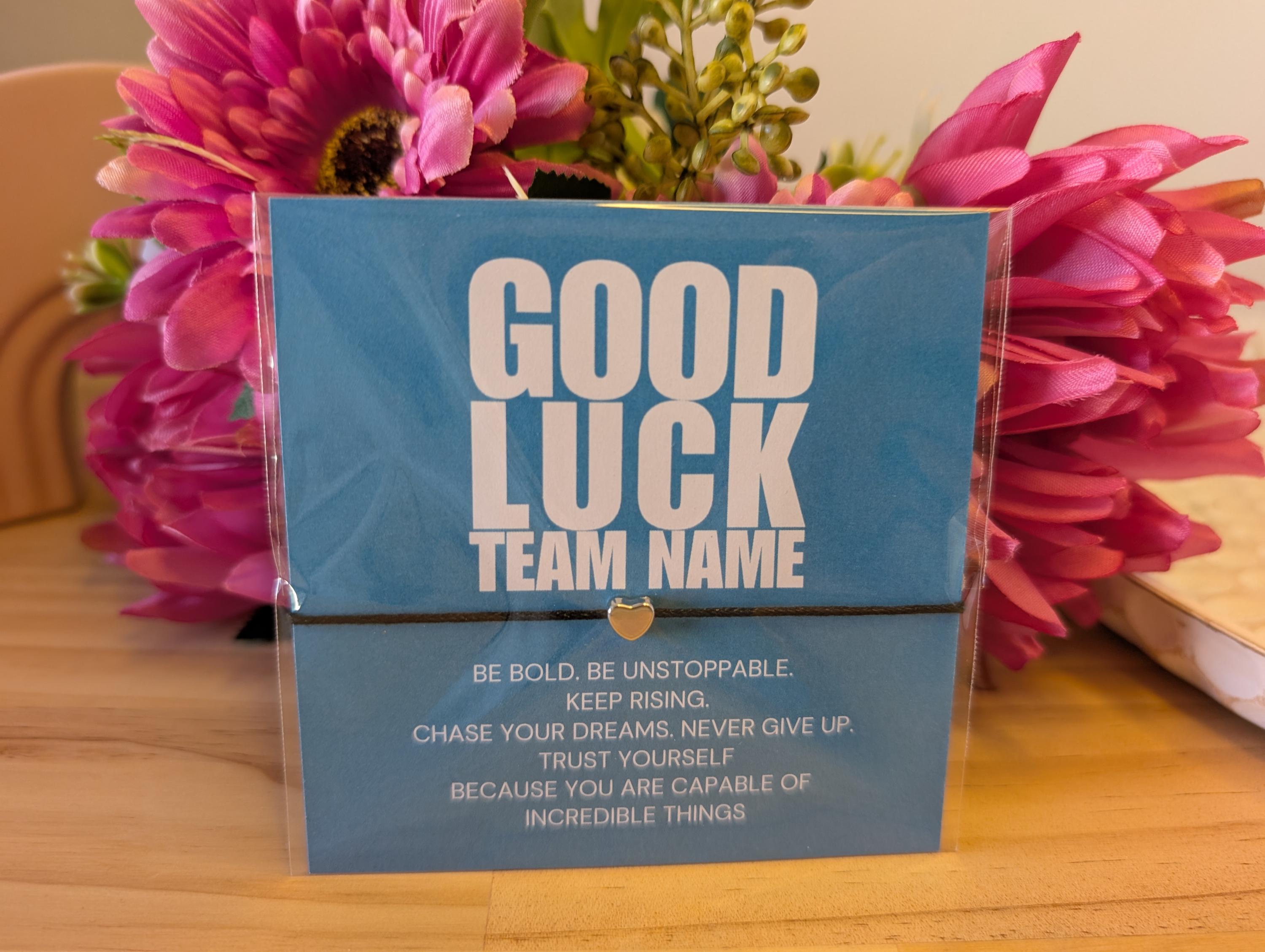 Personalized Good Luck Bracelet Card