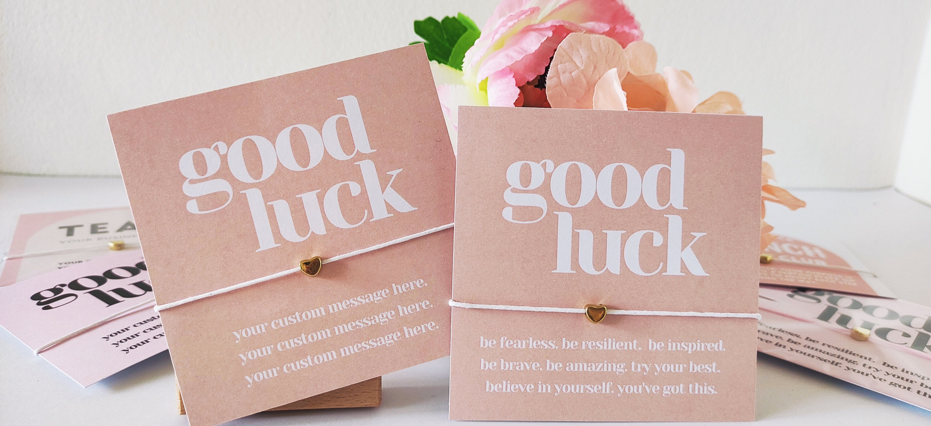 Personalized Good Luck Bracelet Card
