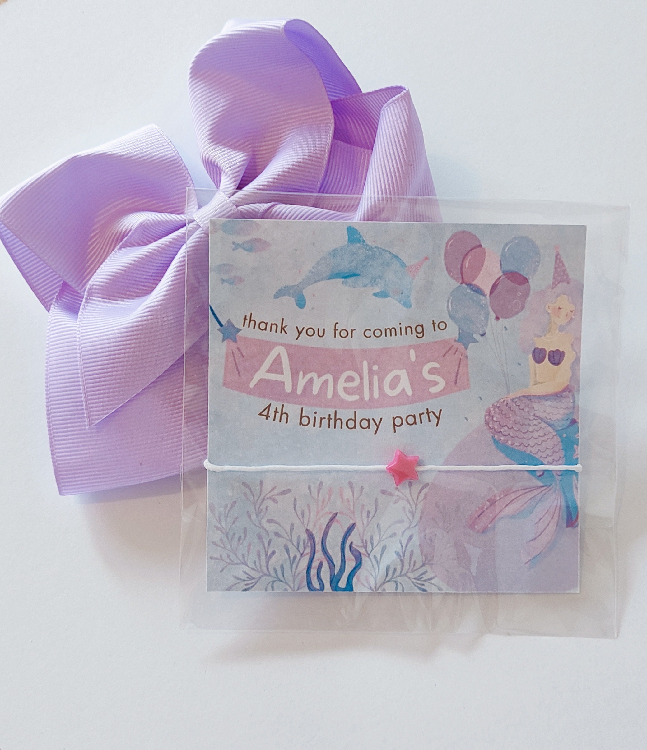 Personalized Mermaid Birthday Bracelet Favors