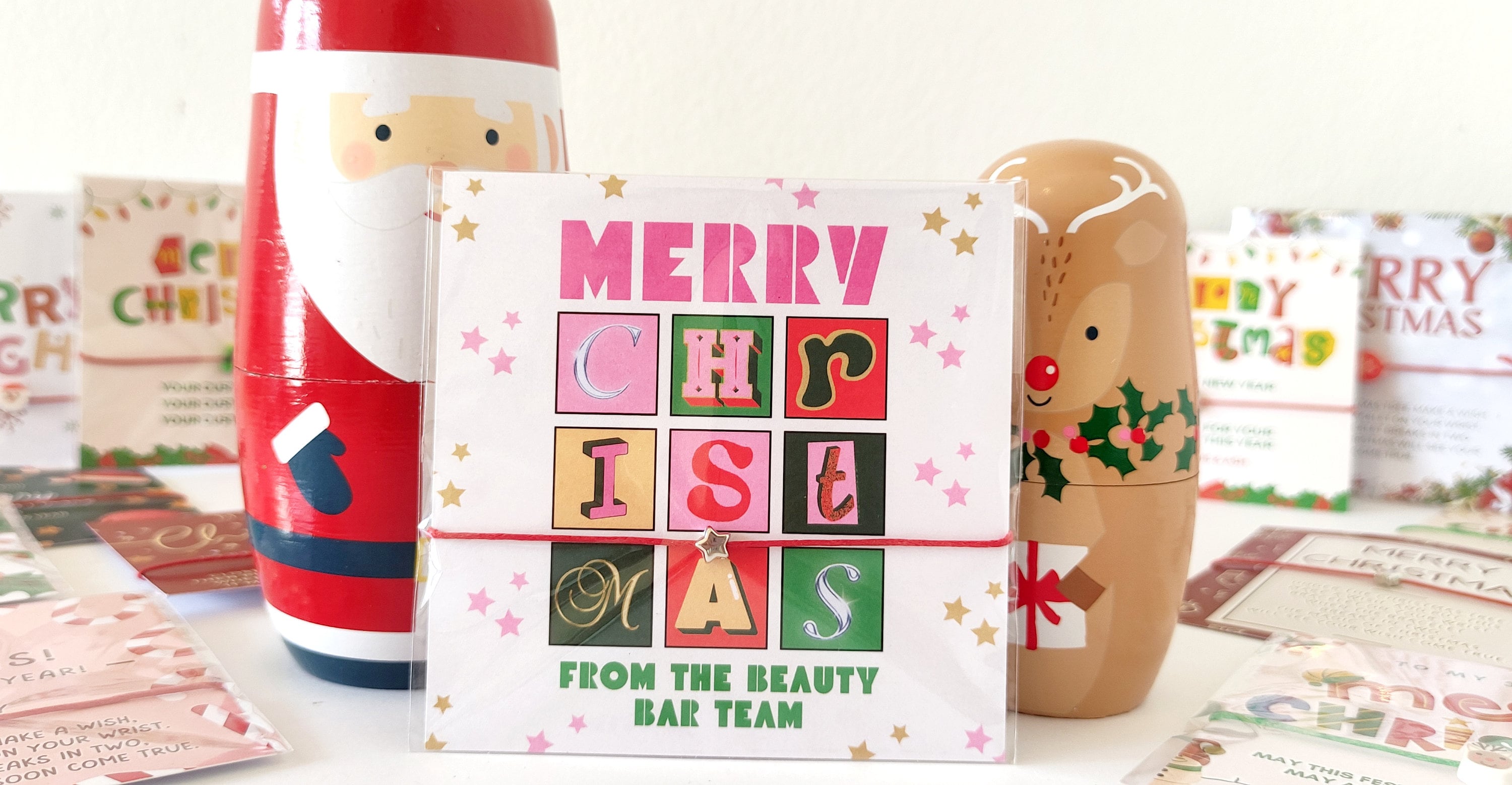 Personalized Merry Christmas Team Bracelet Favor