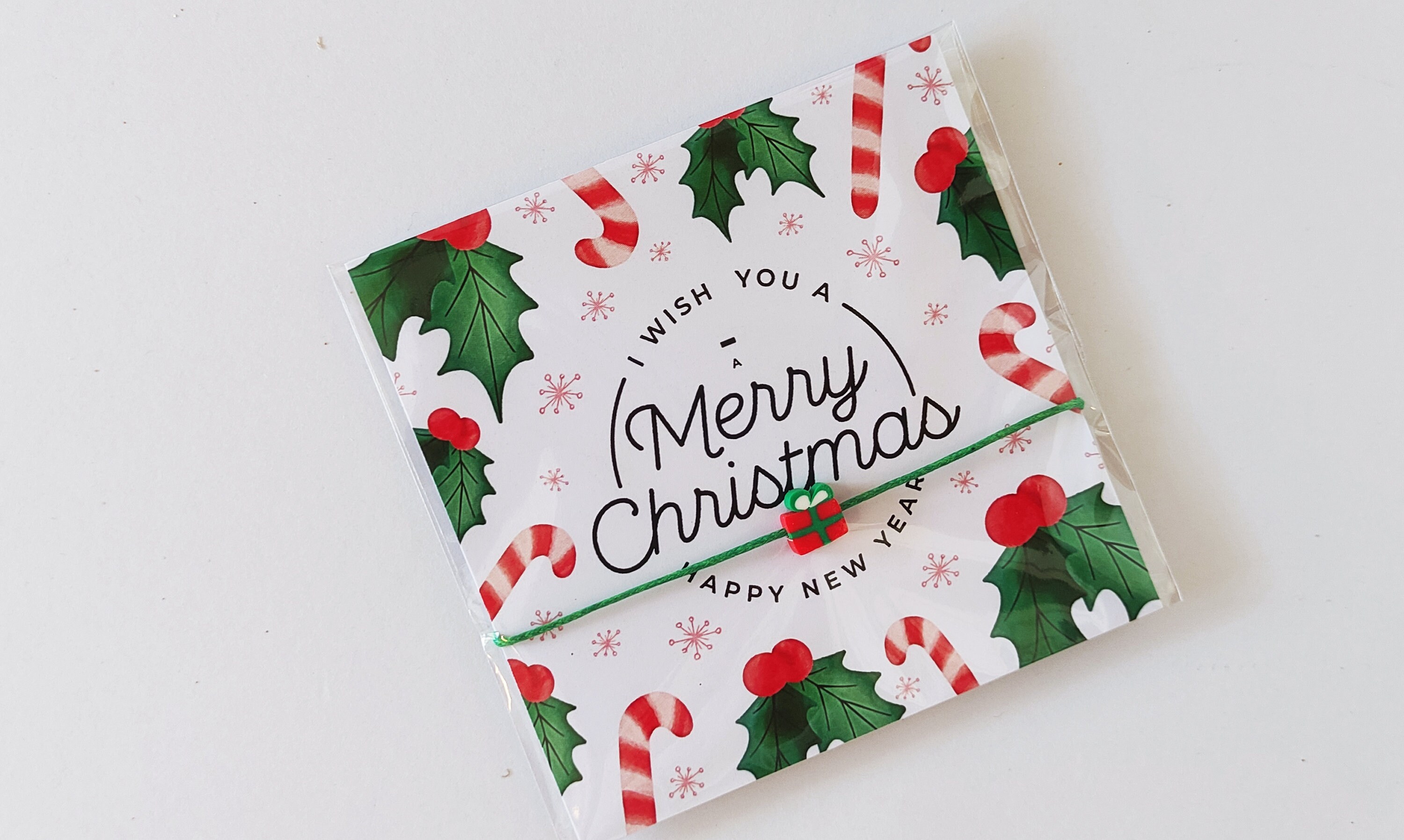 Personalized Merry Christmas Wish Bracelet Favors