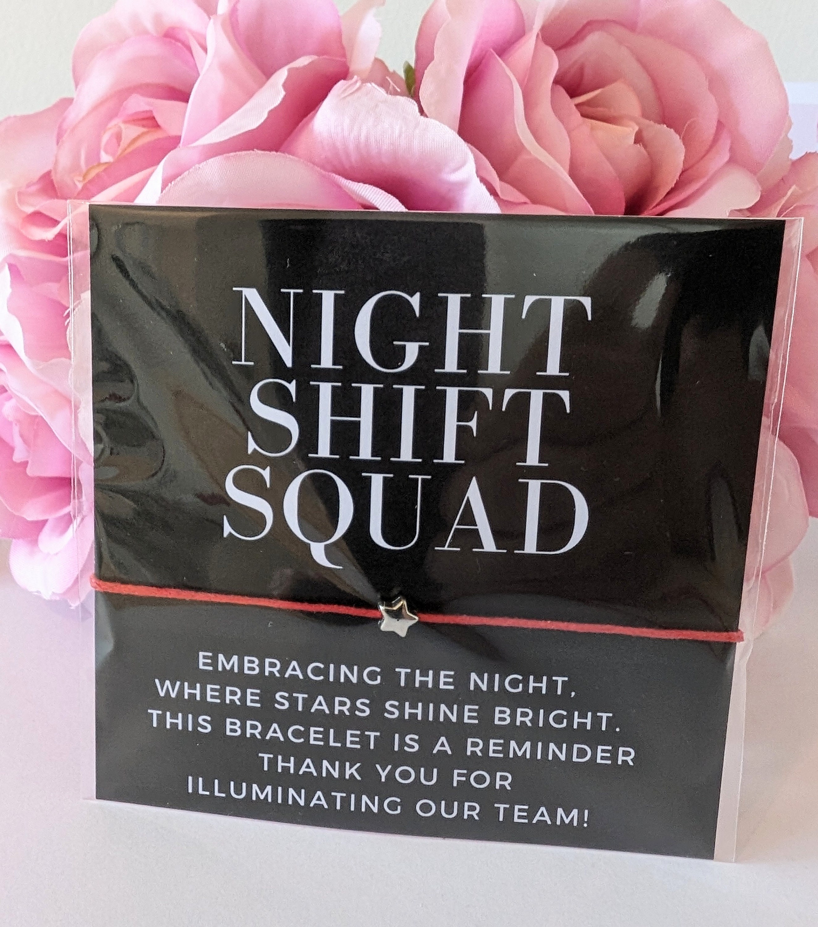 Personalized Night Shift Appreciation Bracelet Cards