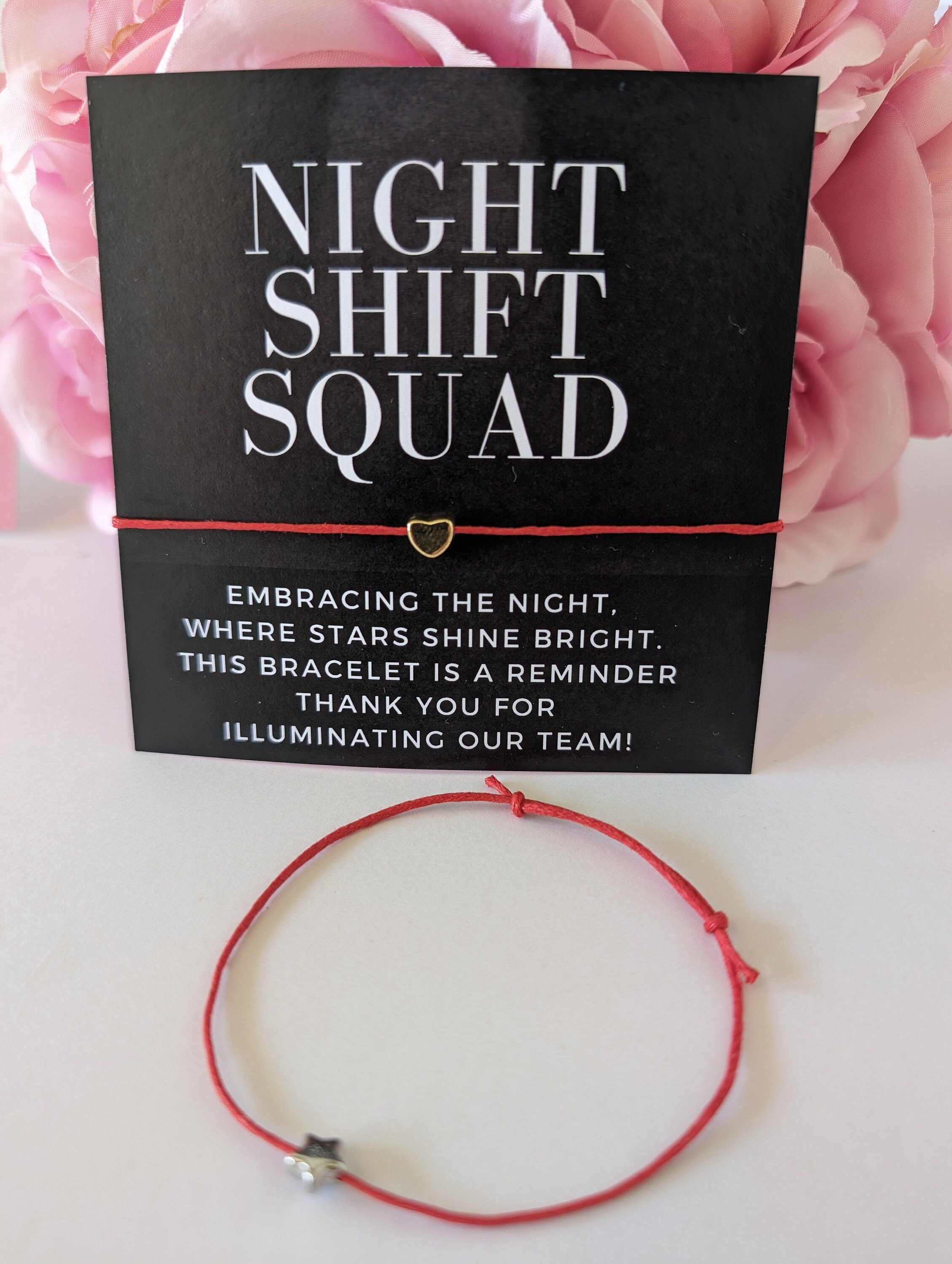 Personalized Night Shift Appreciation Bracelet Cards
