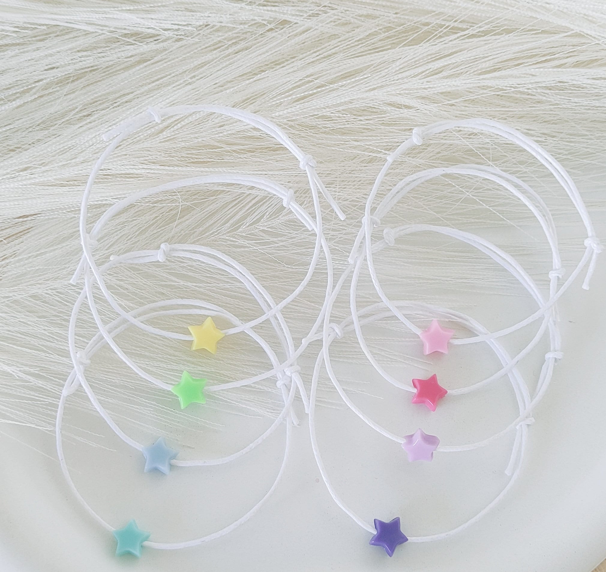 Personalized Retro Rainbow Wish Bracelet Favors