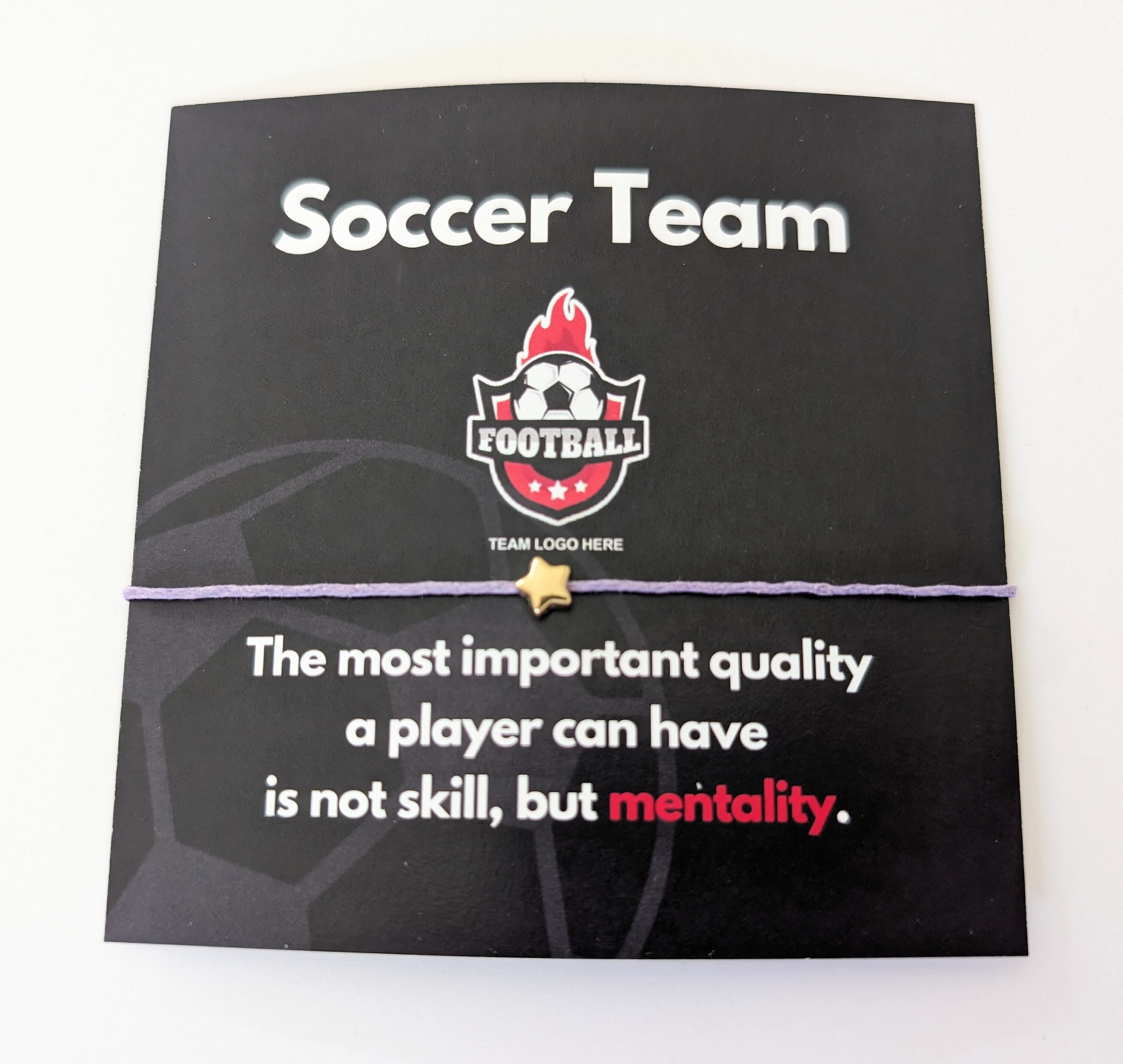 Personalized Soccer Team Bracelet Favors