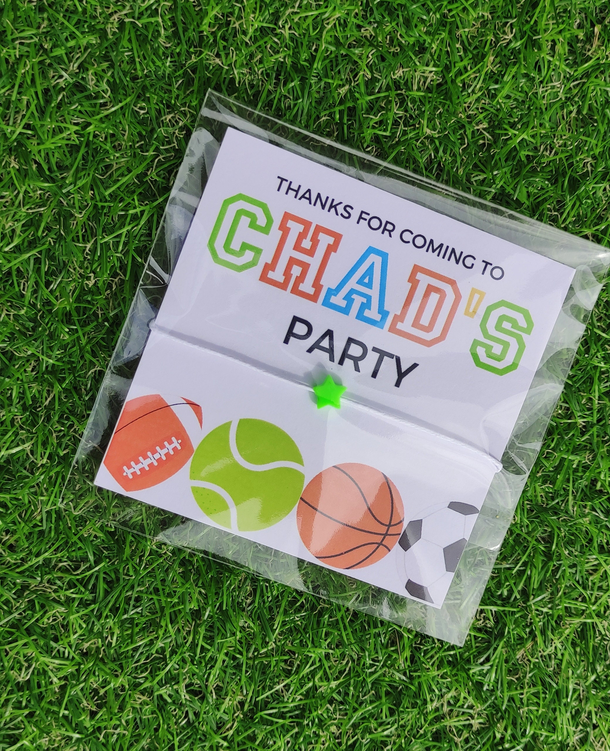 Personalized Sports Birthday Bracelet Favors