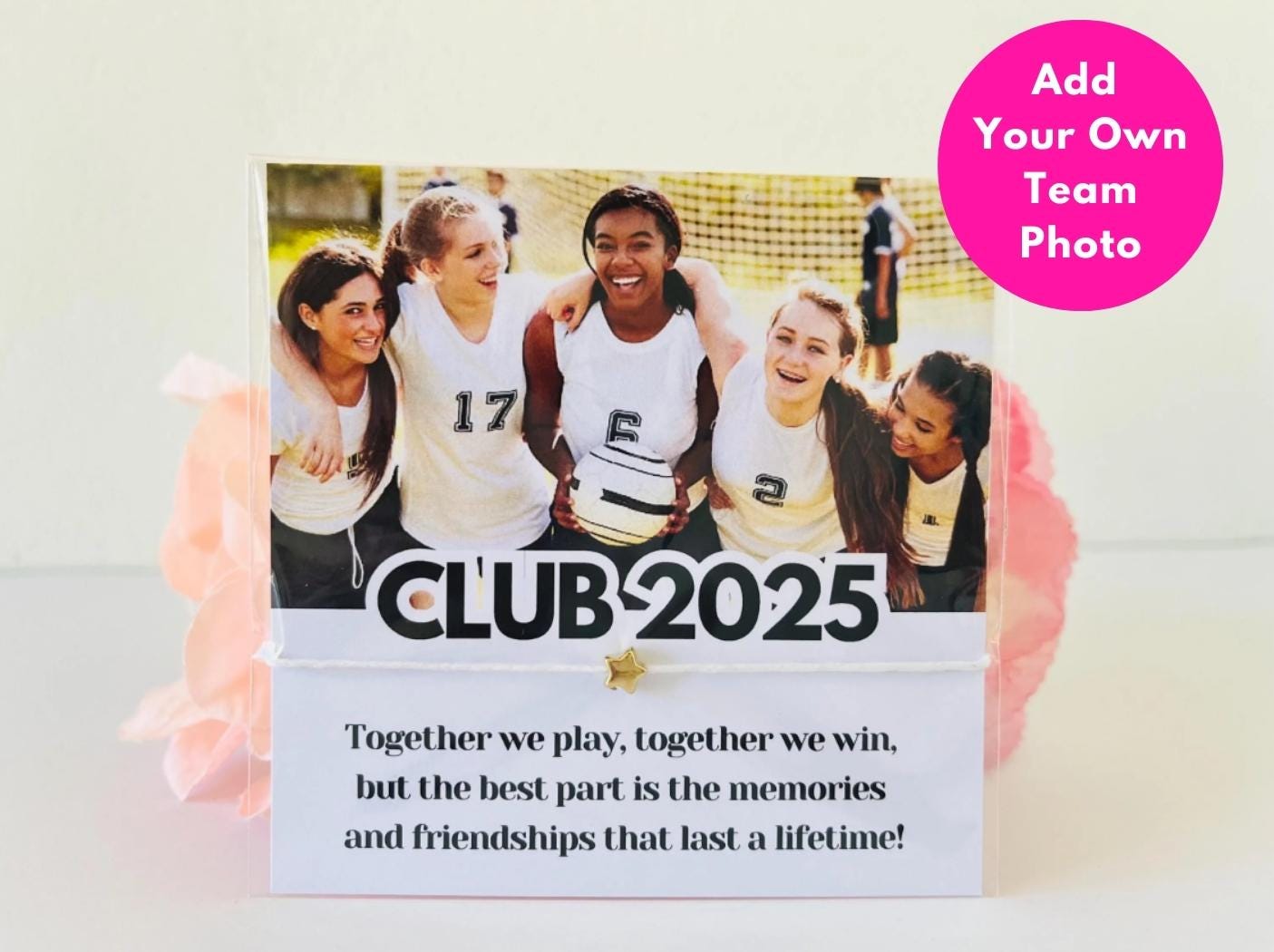Personalized Sports Team Photo Bracelet Card