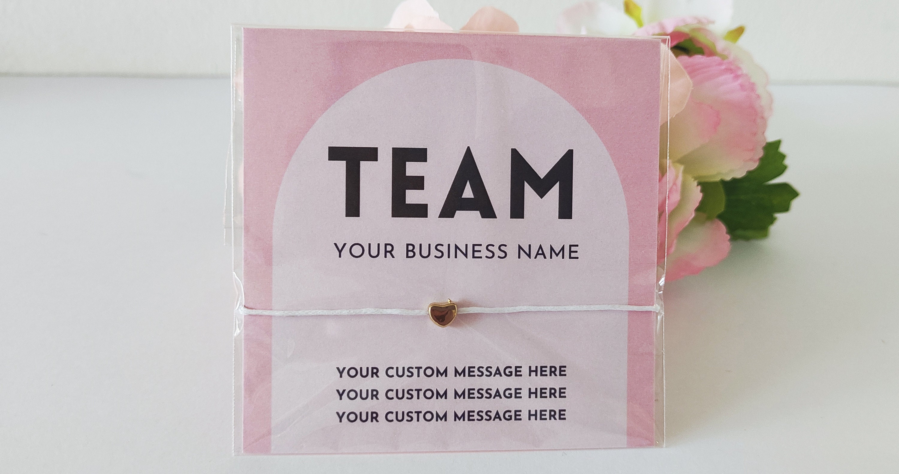 Personalized Team Appreciation Bracelet Cards
