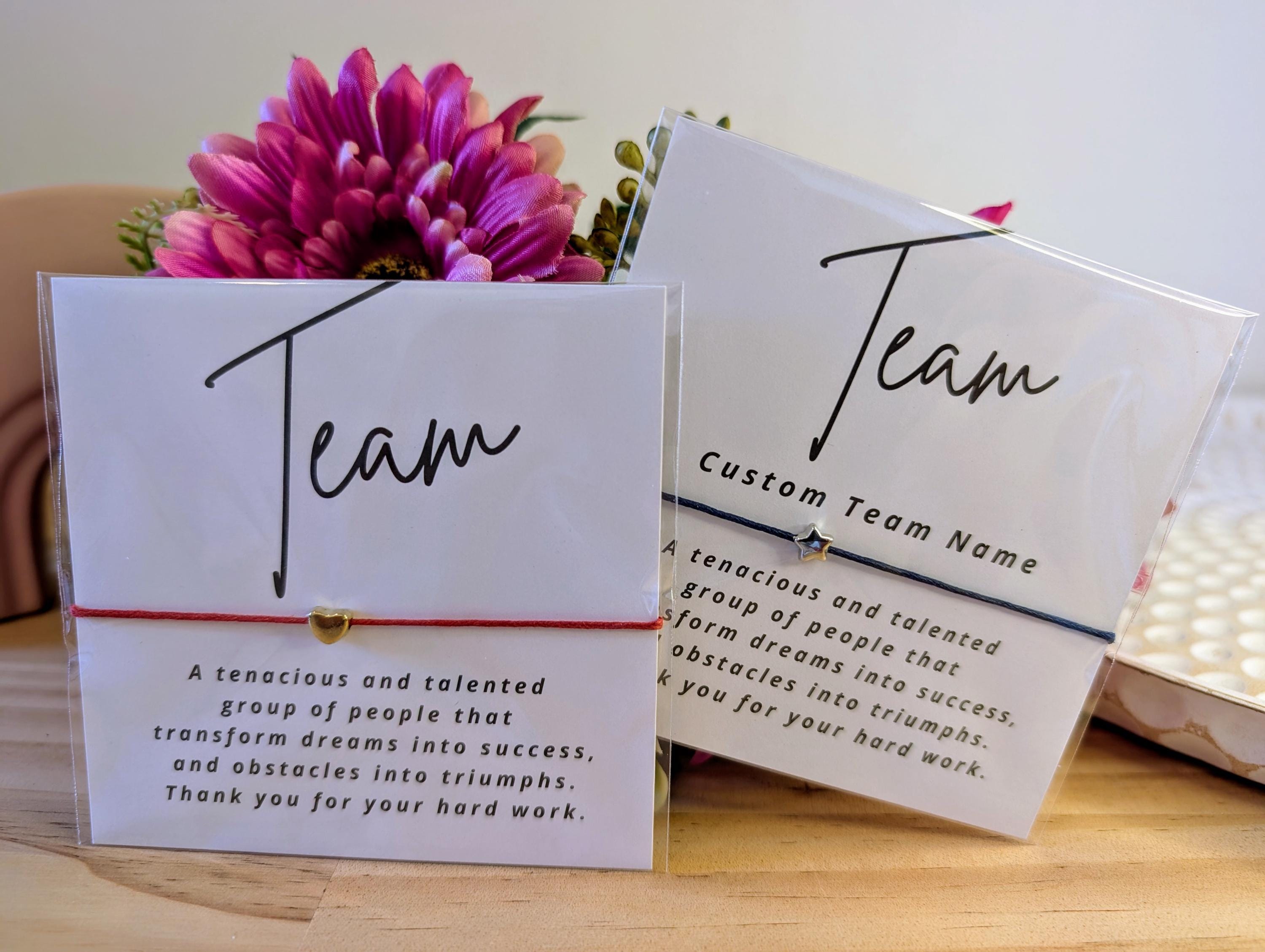 Personalized Team Appreciation Bracelet Favors
