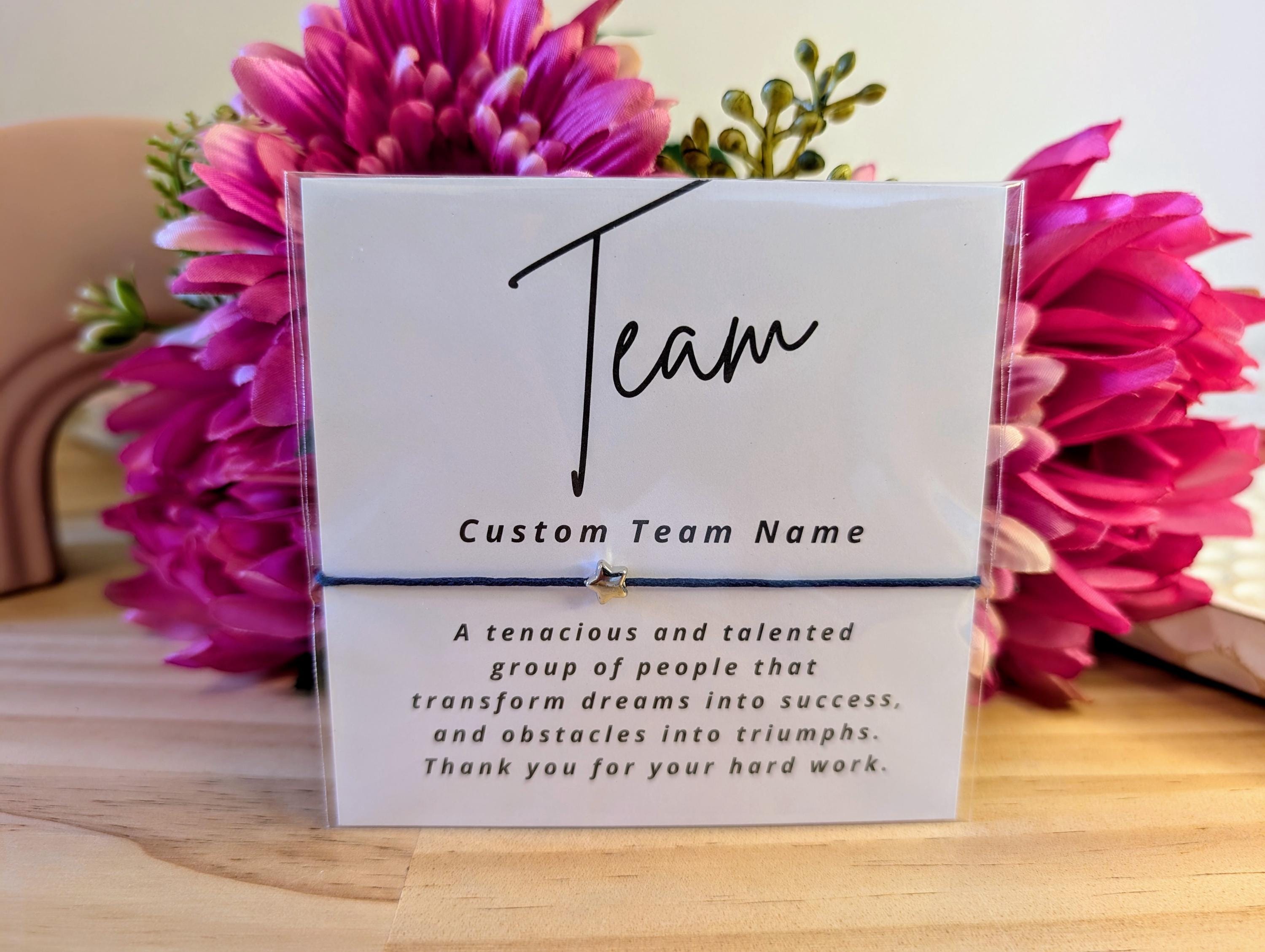 Personalized Team Appreciation Bracelet Favors