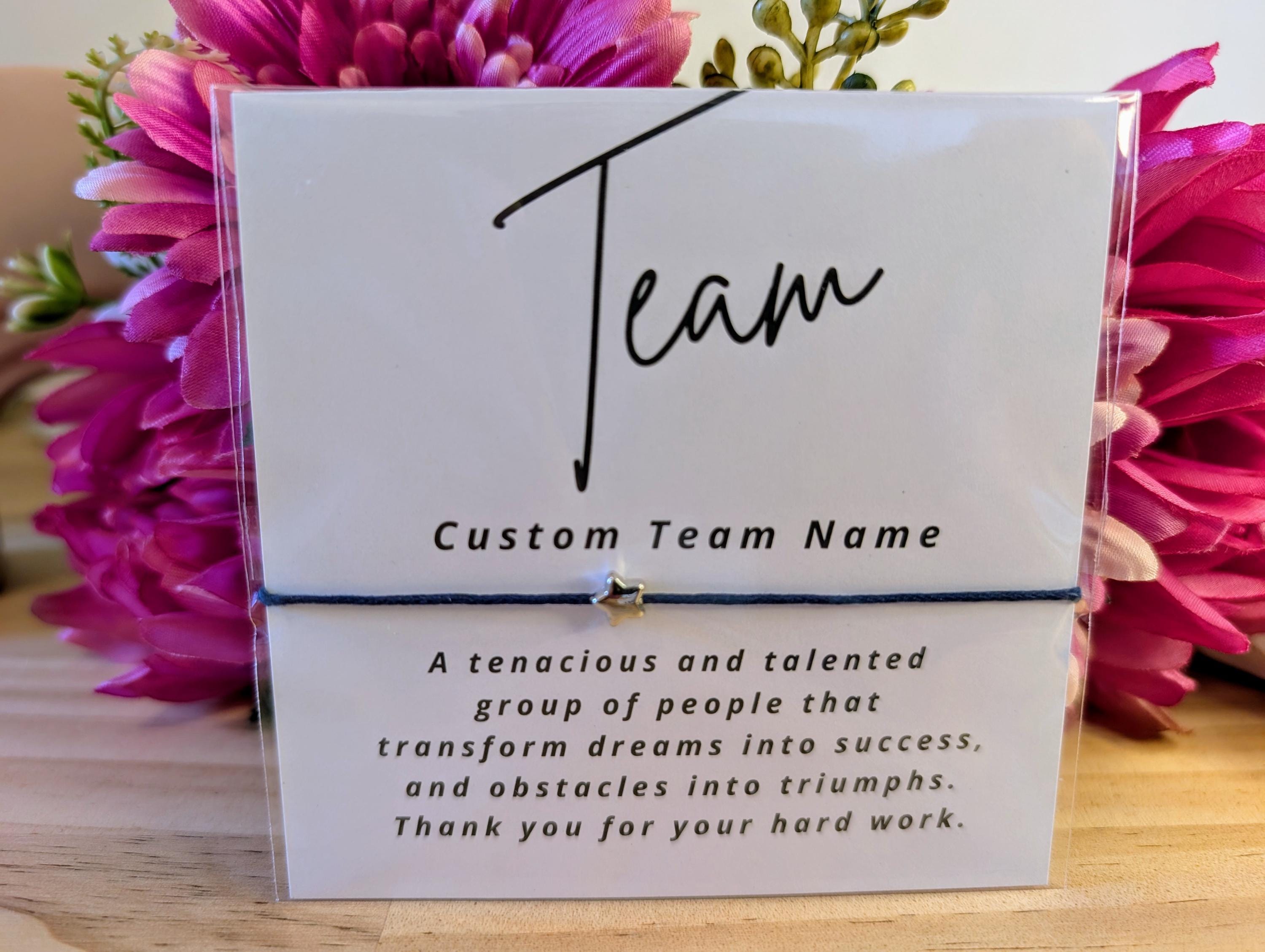 Personalized Team Appreciation Bracelet Favors