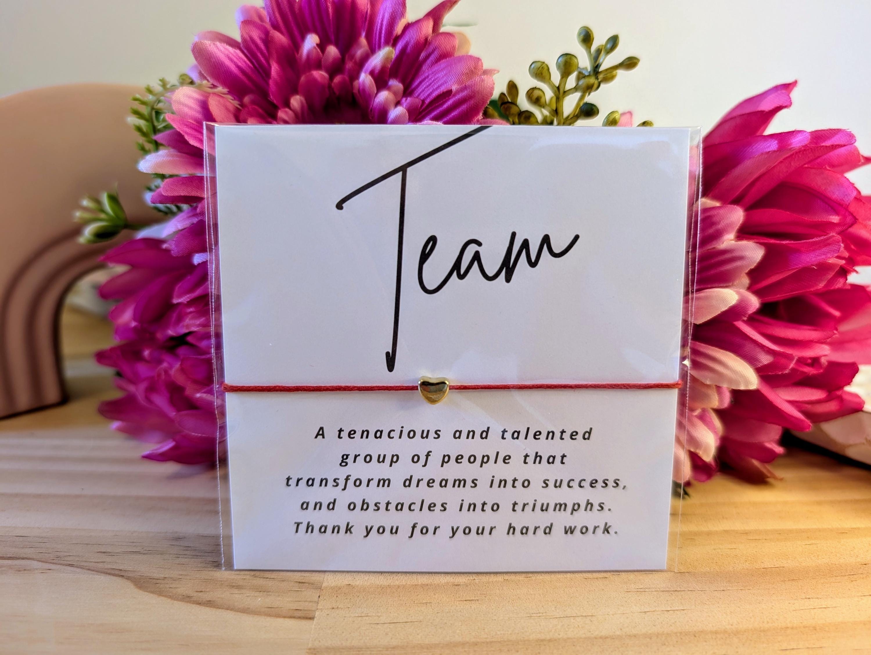 Personalized Team Appreciation Bracelet Favors