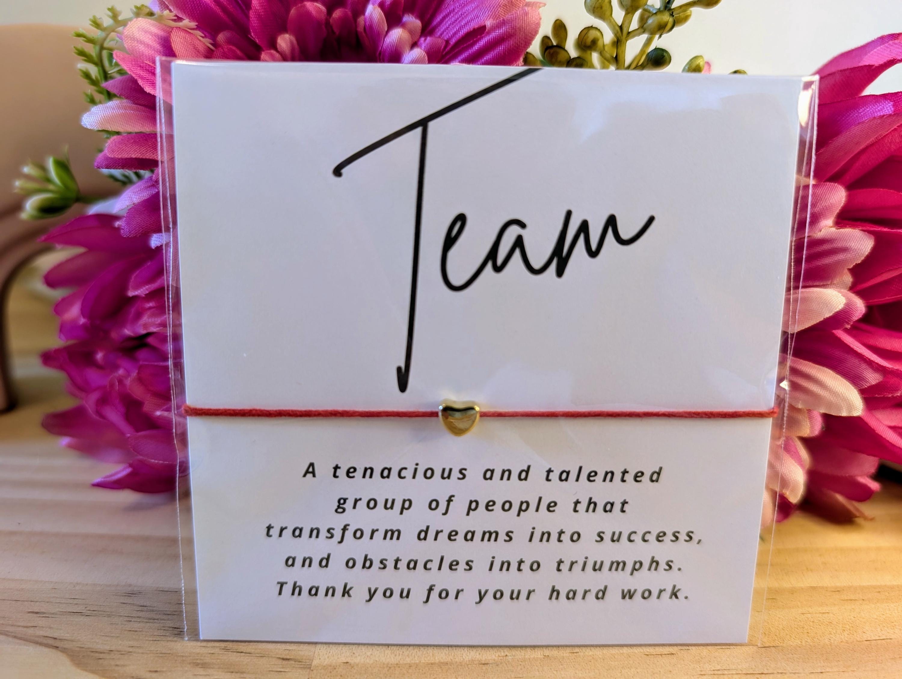 Personalized Team Appreciation Bracelet Favors