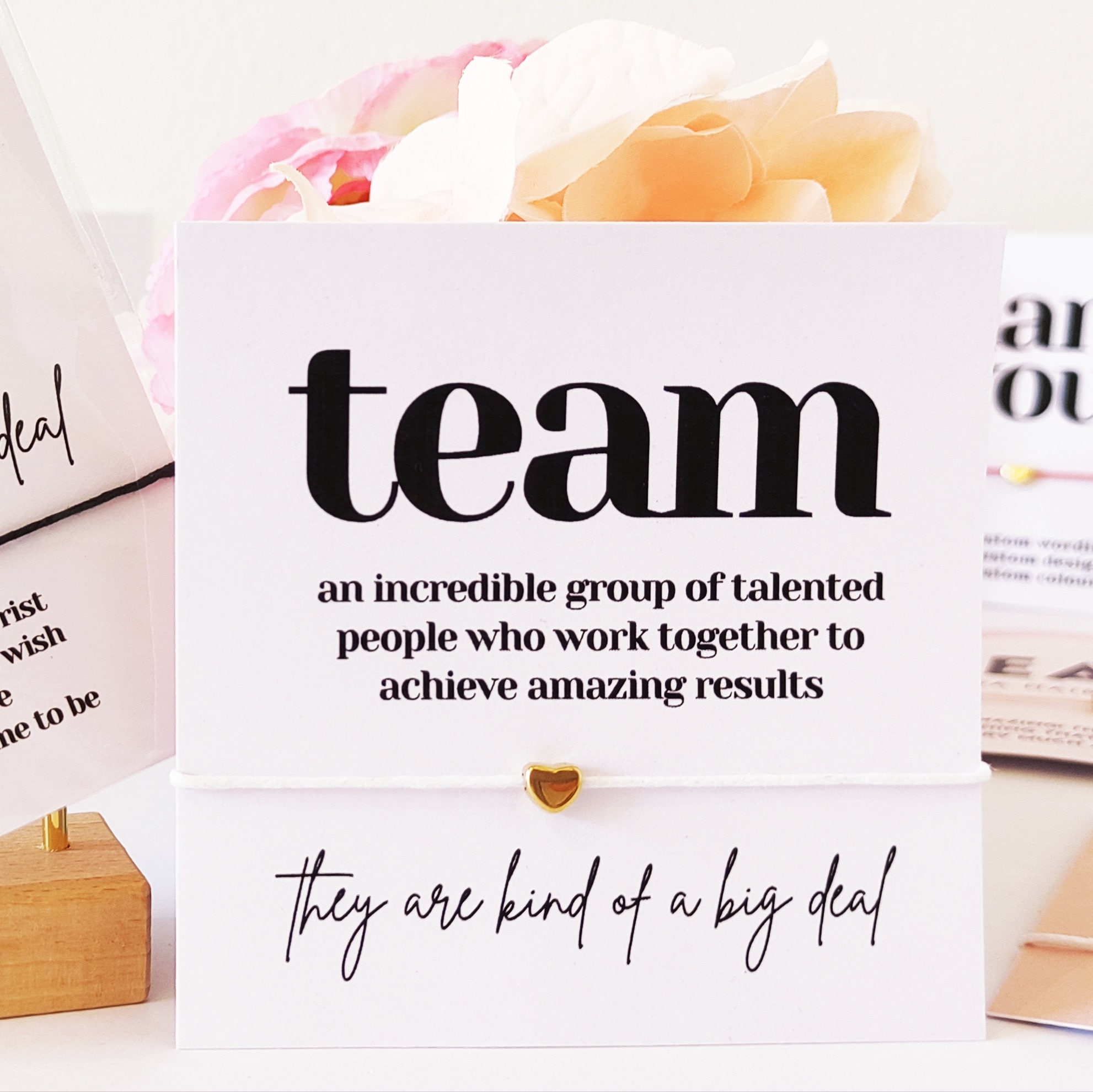 Personalized Team Appreciation Wish Bracelet Card