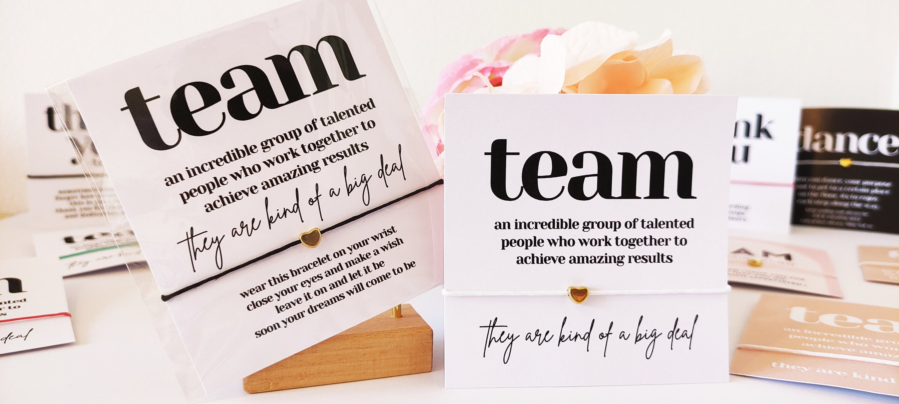 Personalized Team Appreciation Wish Bracelet Card