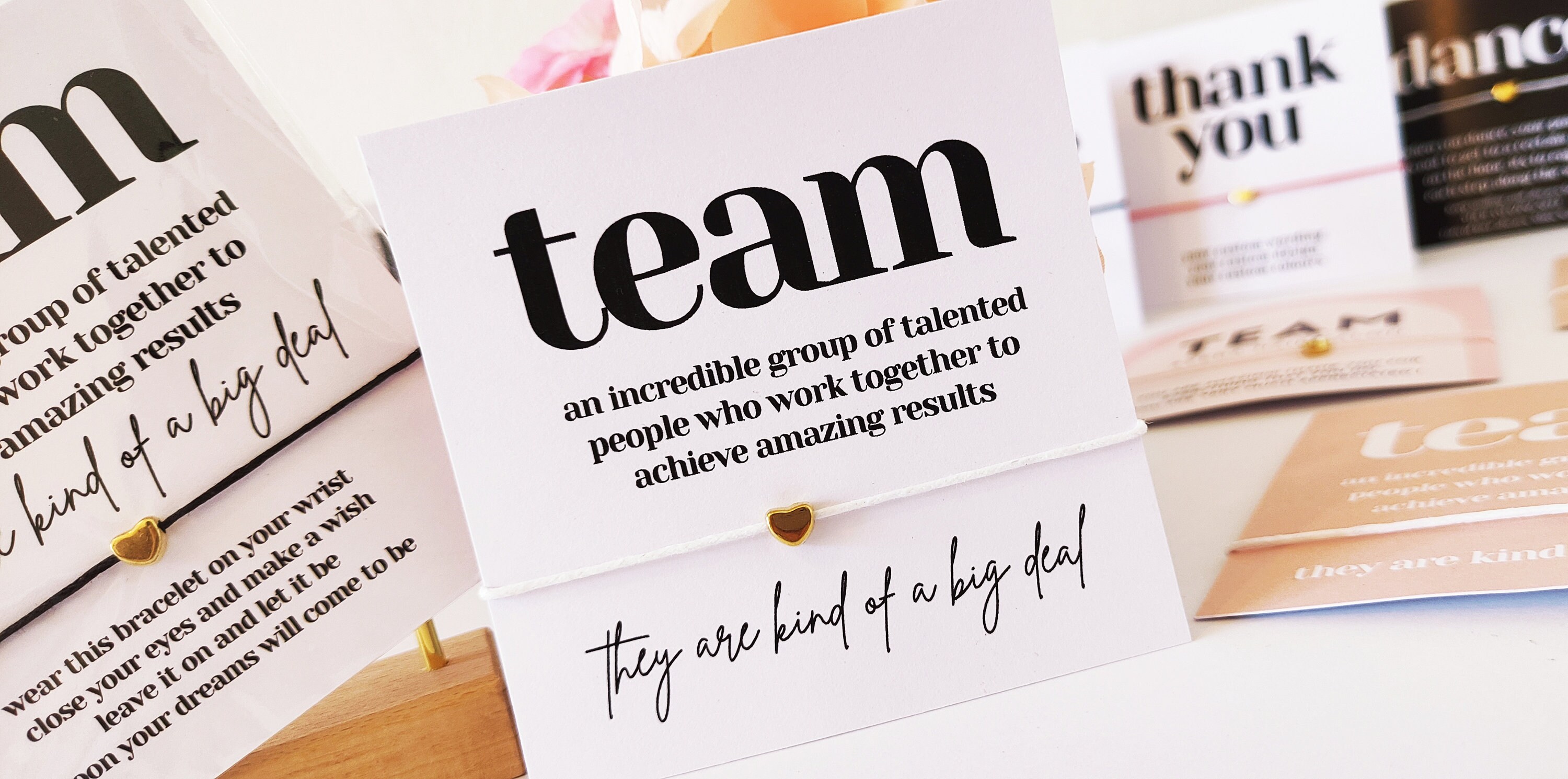 Personalized Team Appreciation Wish Bracelet Card