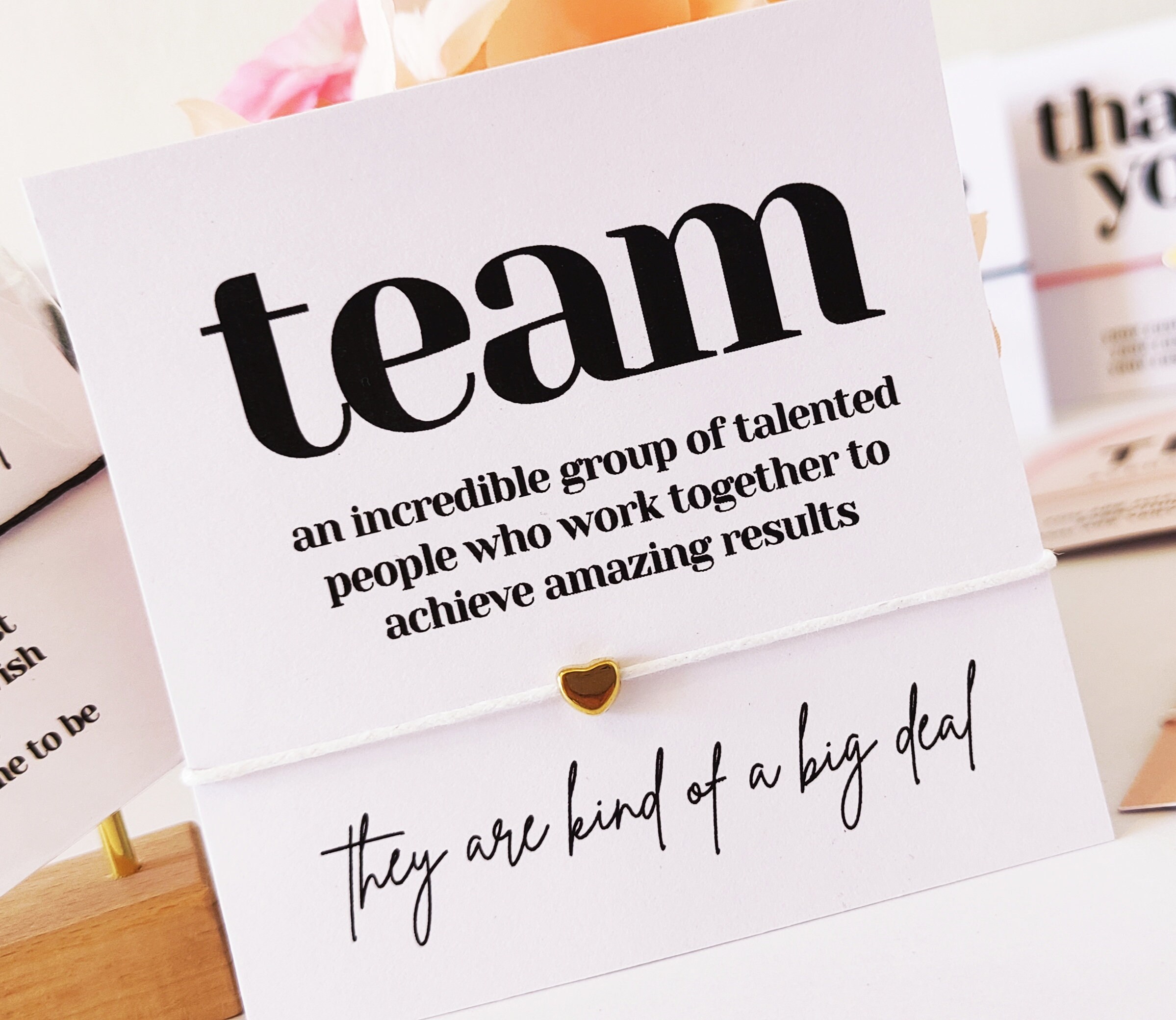 Personalized Team Appreciation Wish Bracelet Card